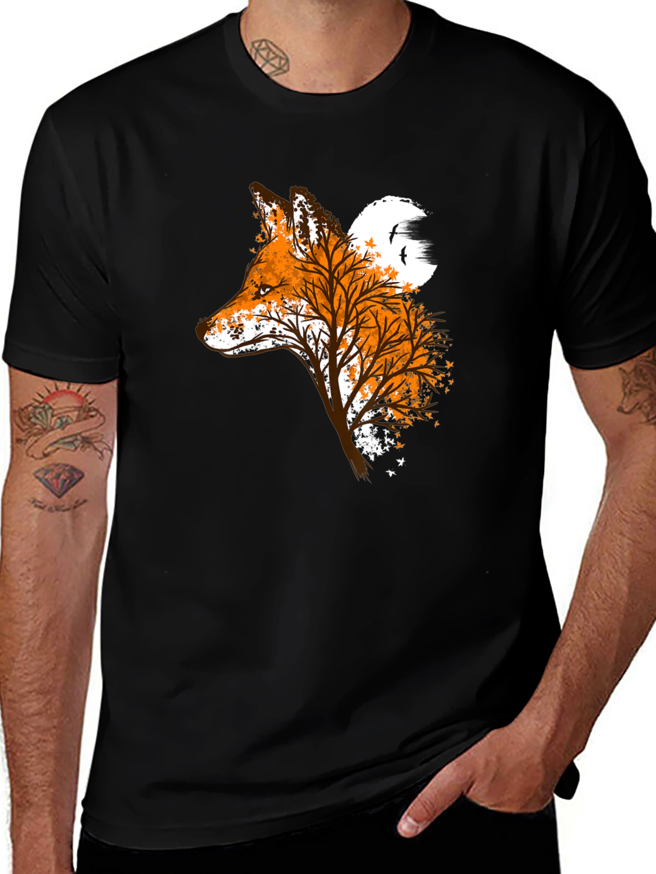 Variant 8 of Fox & Tree Silhouette Graphic Tee