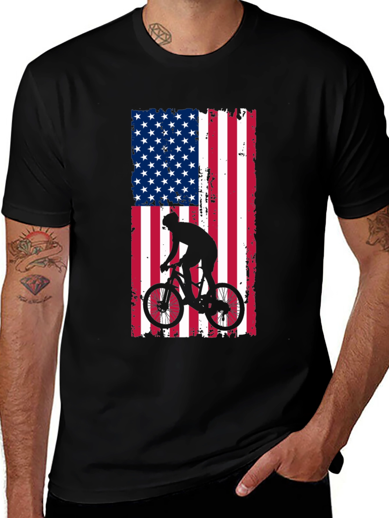 Variant 28 of American Flag Biker T-Shirt