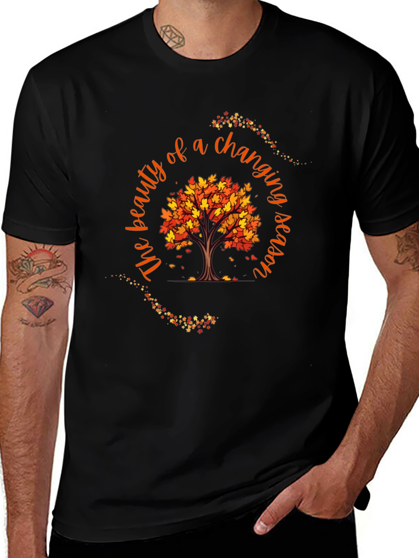 Variant 29 of Autumn Tree T-Shirt: Changing Season Graphic Tee