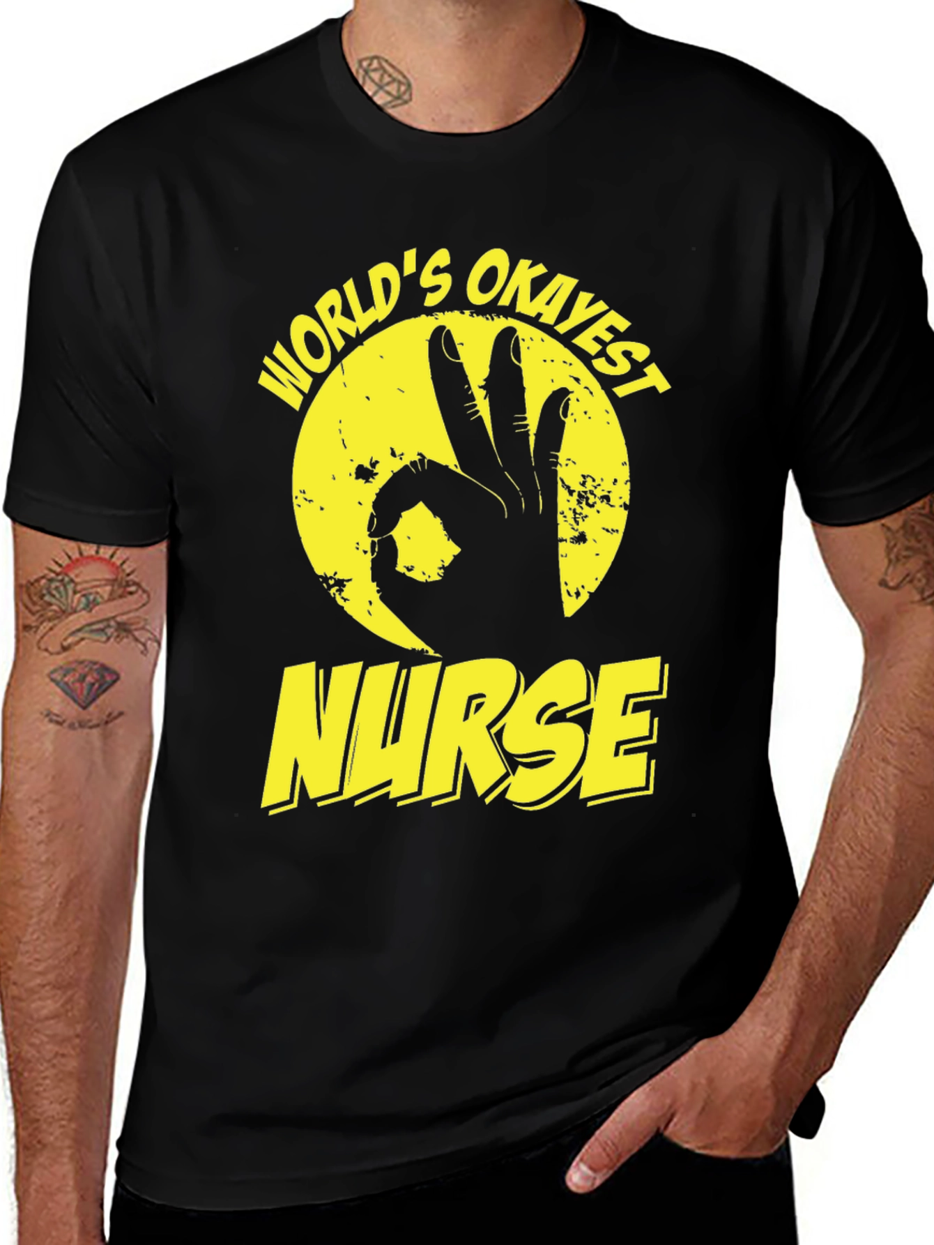 Variant 22 of World's Okayest Nurse T-Shirt - Funny Graphic Tee