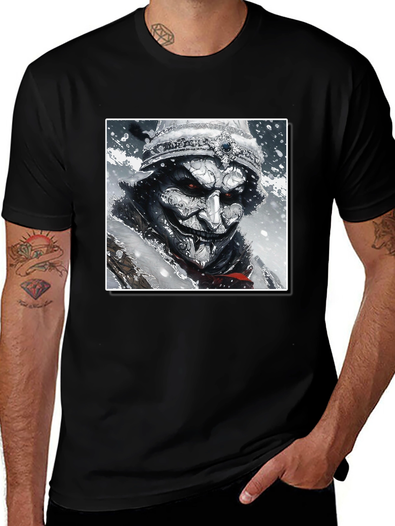 Variant 21 of Samurai Warrior Graphic Black T-Shirt