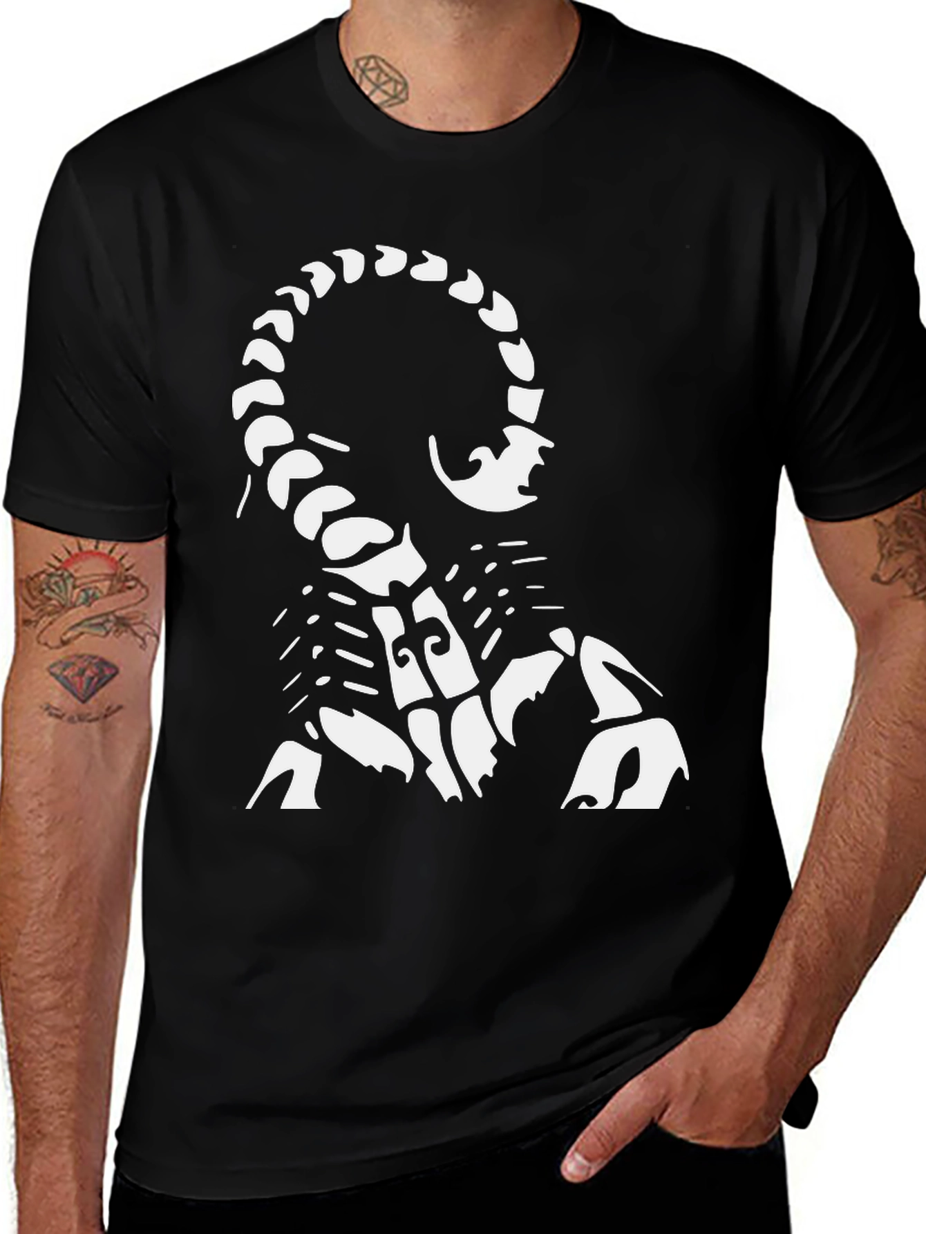 Variant 5 of Scorpion Graphic Tee - Men's Black T-Shirt