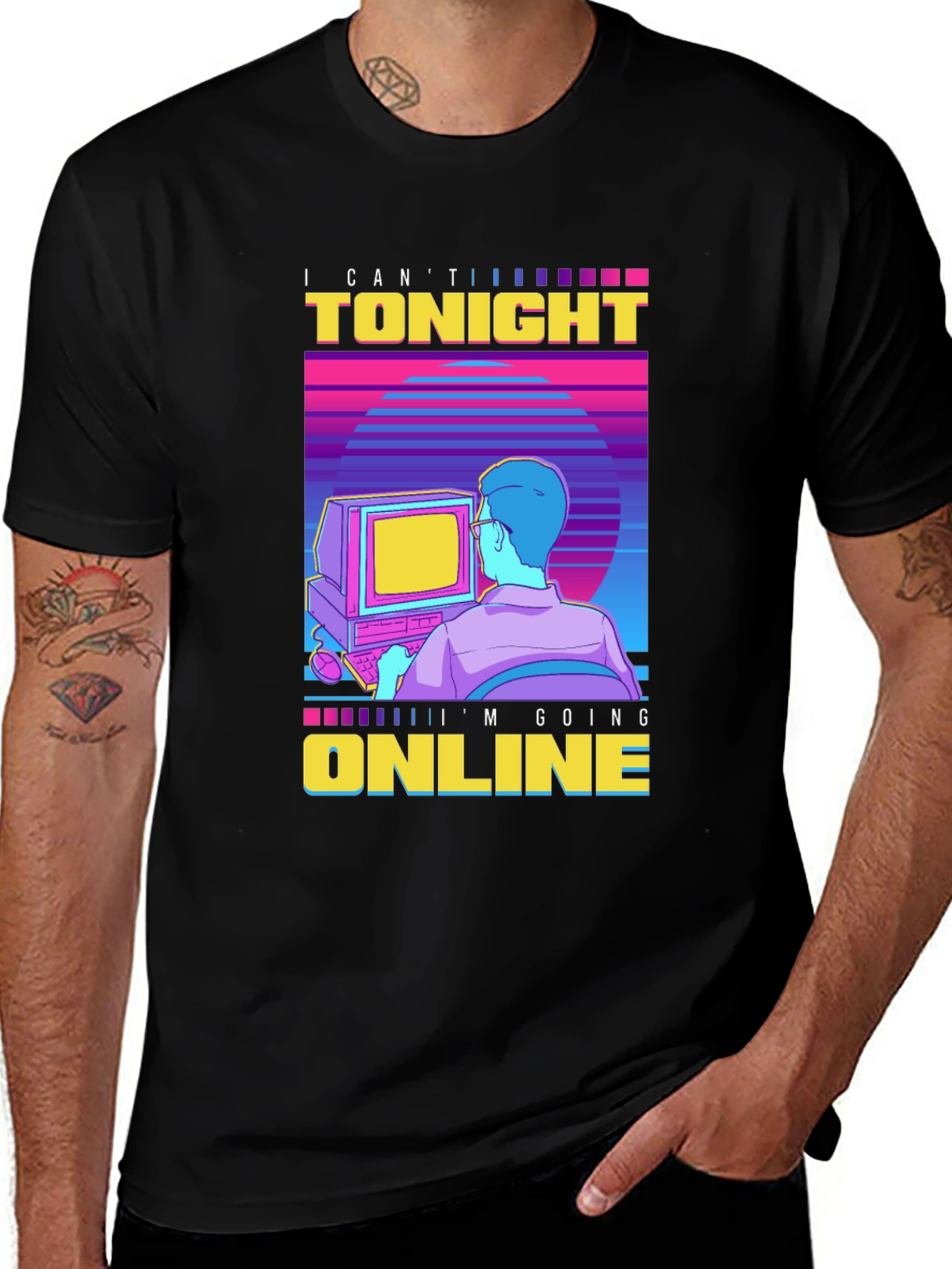 Variant 30 of Retro Online Gamer T-Shirt - I Can't Tonight