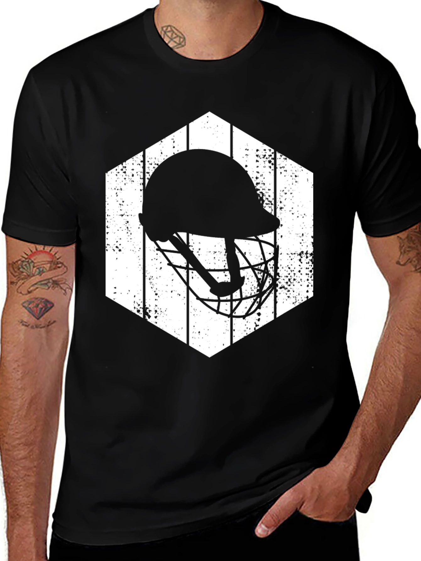 Variant 30 of Helmet Graphic Tee - Retro Sports Fan Shirt