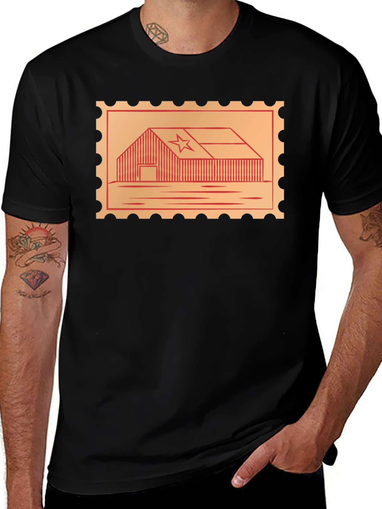 Texas Barn Stamp T-Shirt - Graphic Tee
