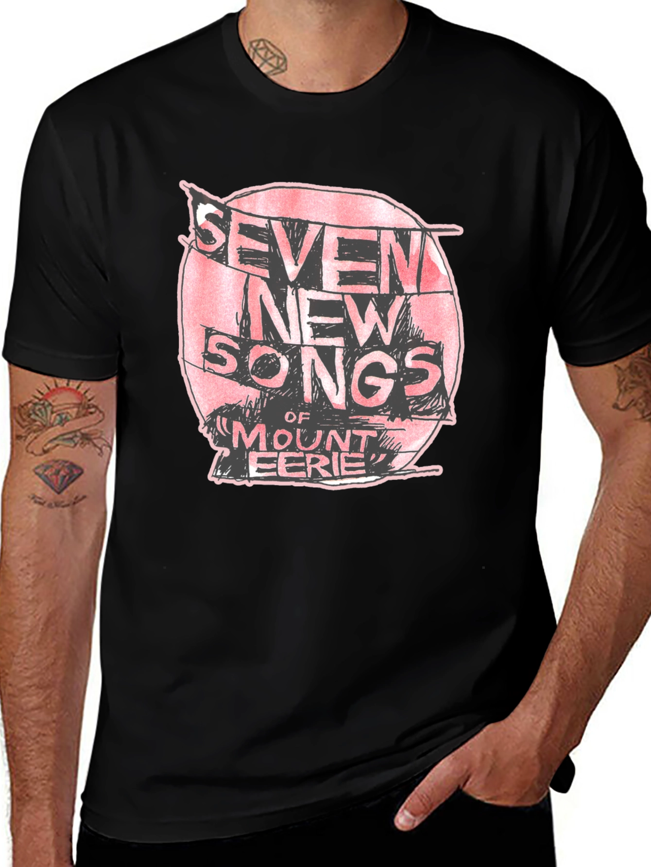 Seven New Songs Mount Eerie Black T-Shirt