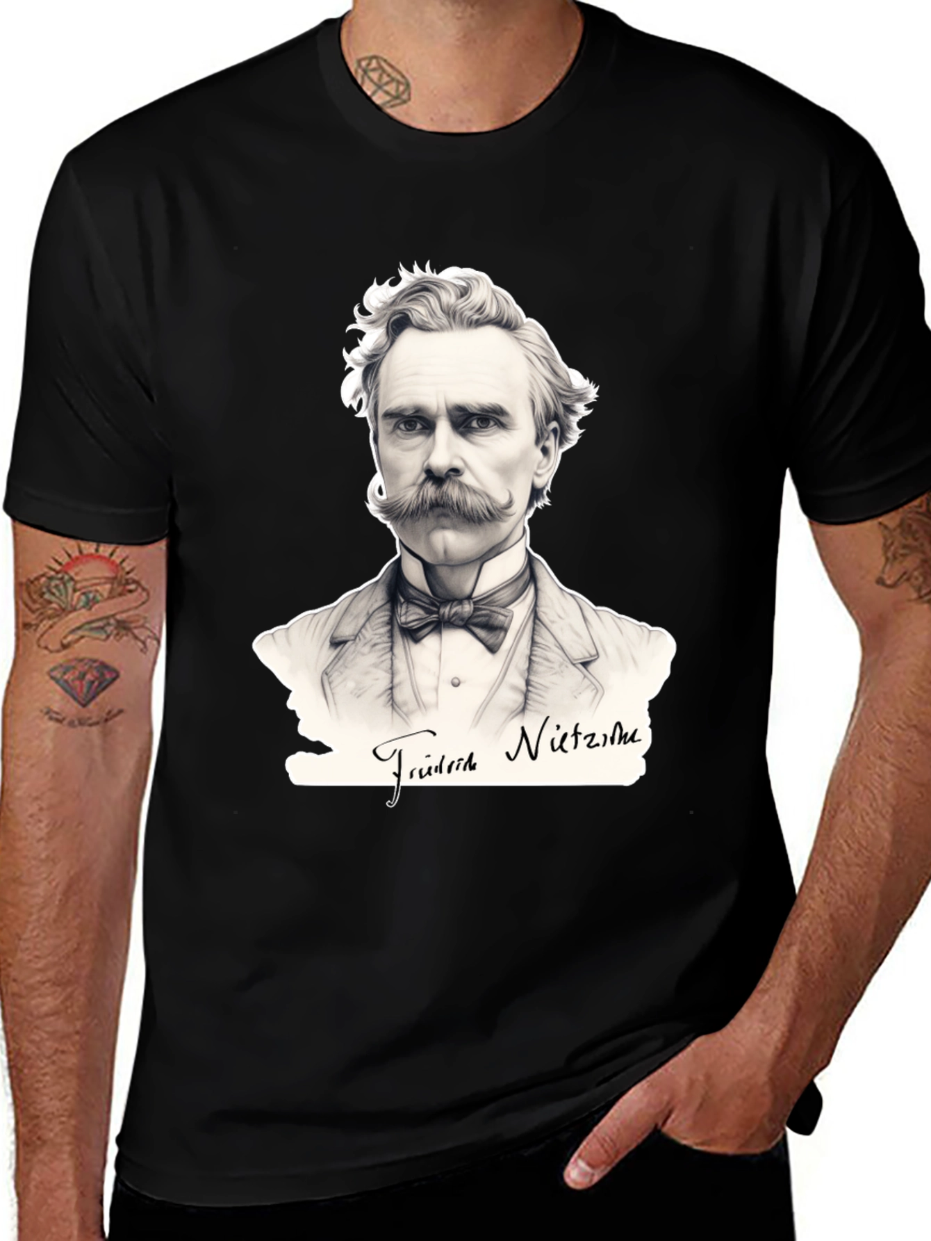 Variant 5 of Nietzsche Portrait T-Shirt - Philosophize in Style
