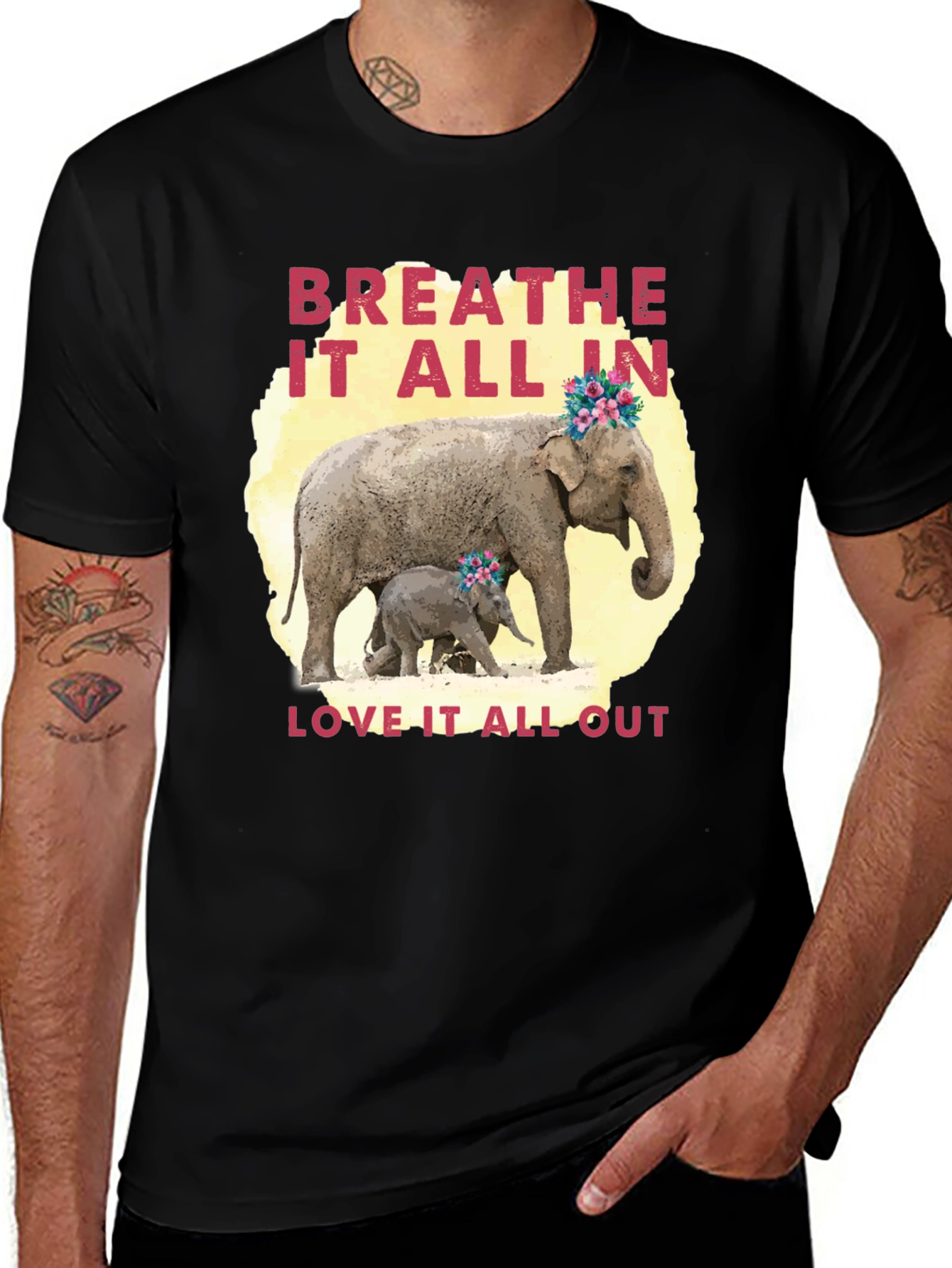 Variant 8 of Elephant Breathe Graphic Tee