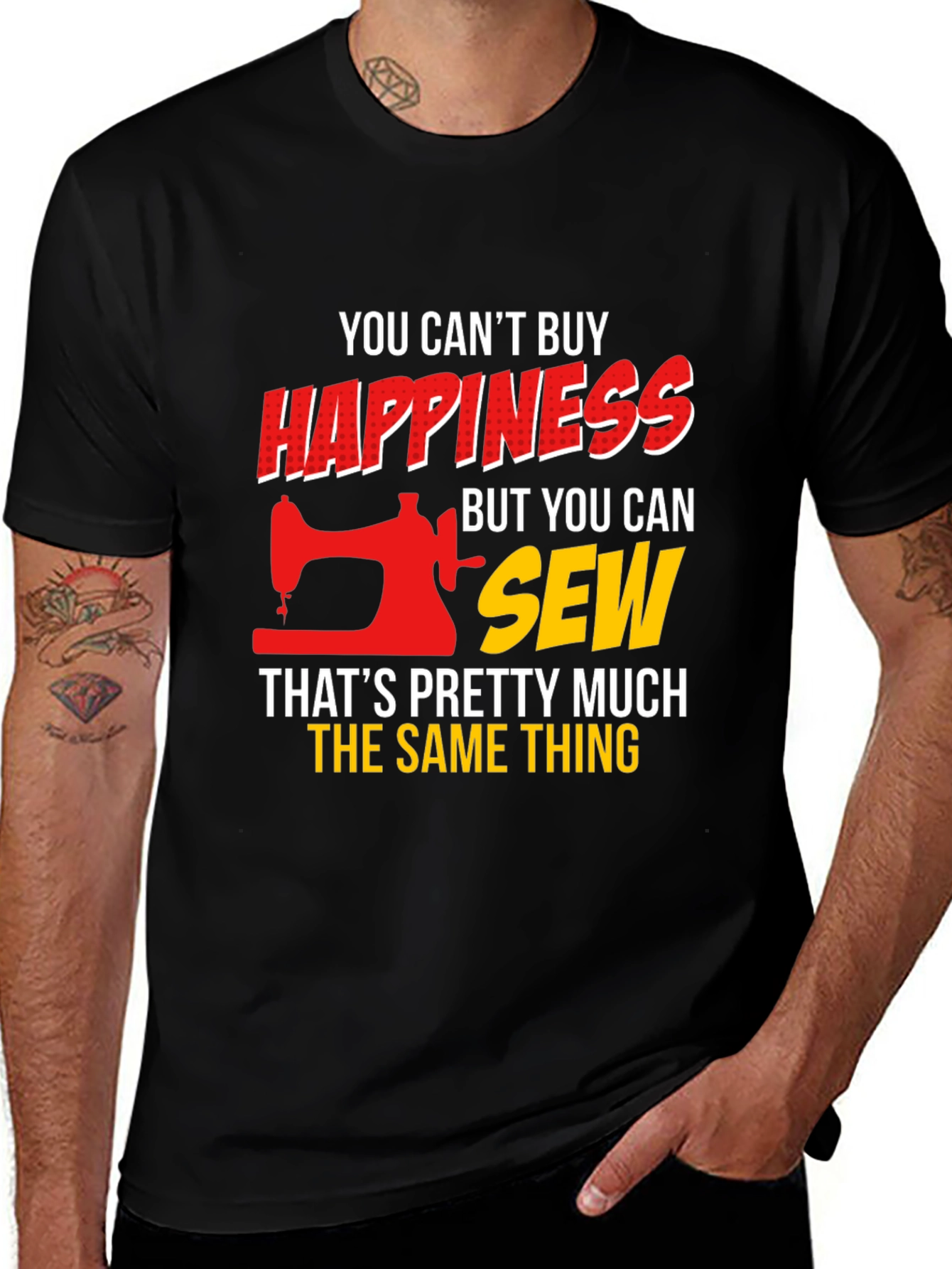 Variant 24 of Sewing Happiness Graphic T-Shirt