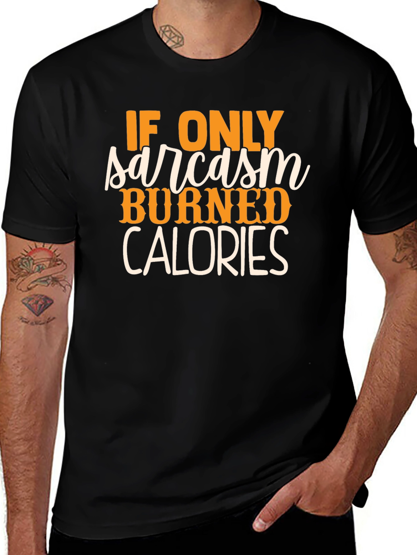 Variant 4 of Sarcasm Burns Calories Graphic T-Shirt