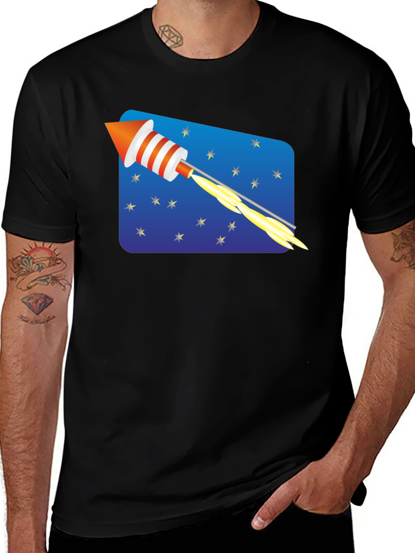 Variant 22 of Rocket Launch Graphic T-Shirt