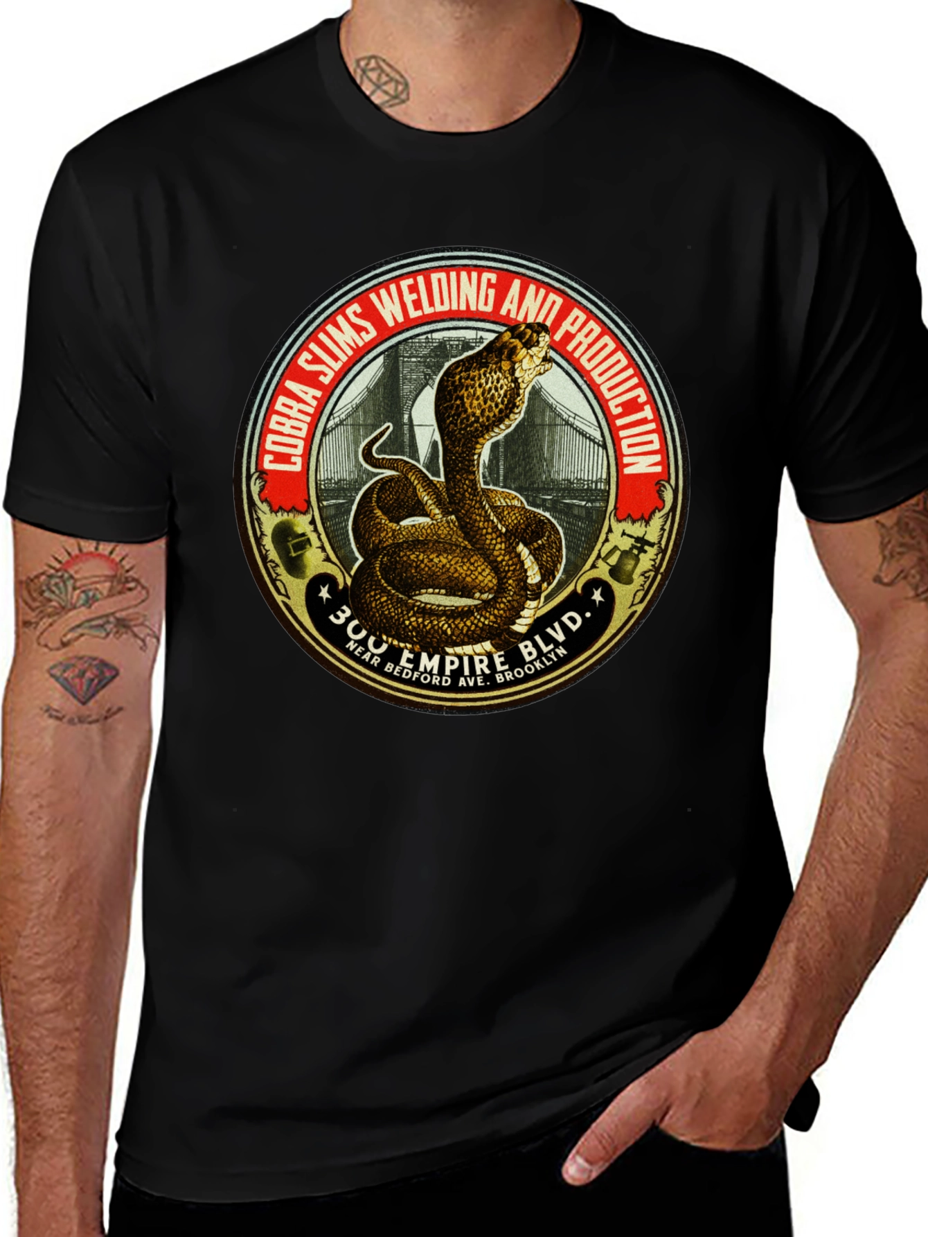 Variant 26 of Cobra Slims Welding Production Graphic Tee