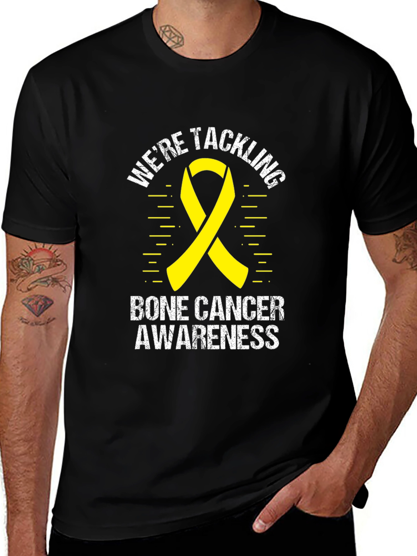 Variant 8 of Bone Cancer Awareness Ribbon T-Shirt