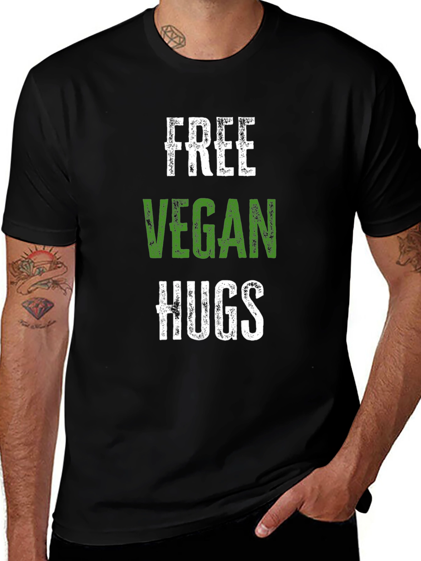 Variant 29 of Free Vegan Hugs Graphic T-Shirt - Soft Cotton Tee