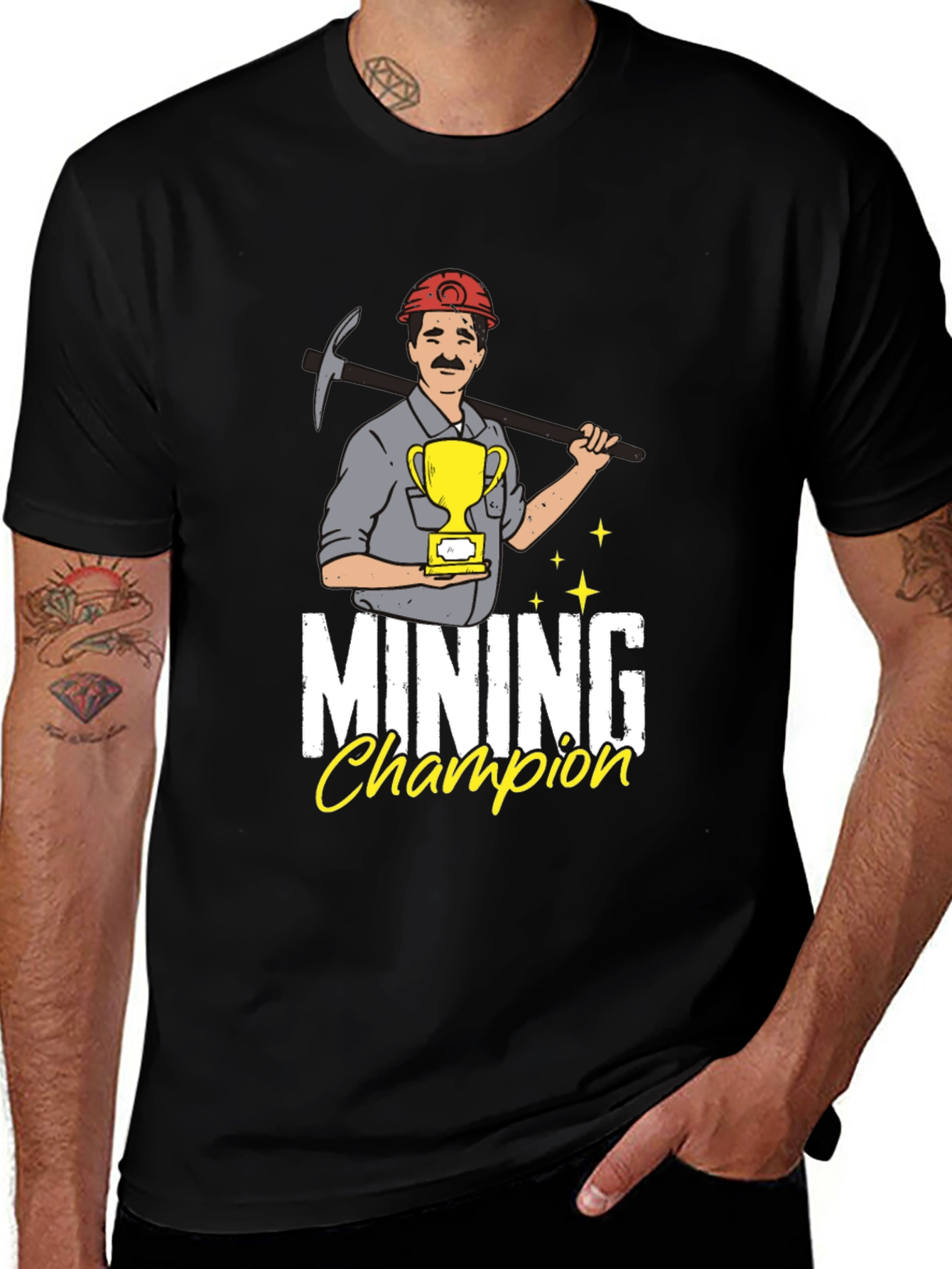 Mining Champion Graphic Tee - Black