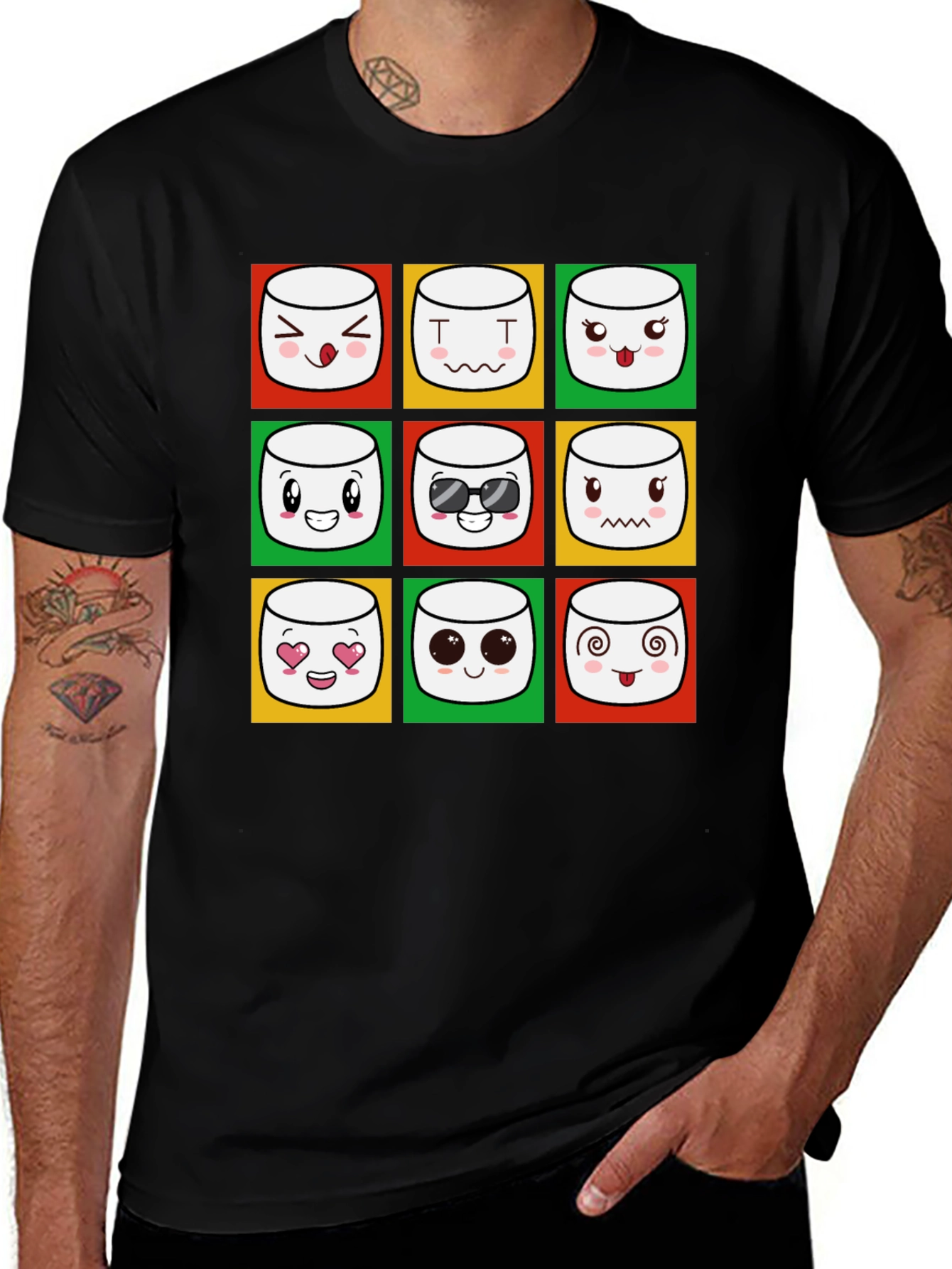 Emoji Marshmallow T-Shirt - Fun Graphic Tee