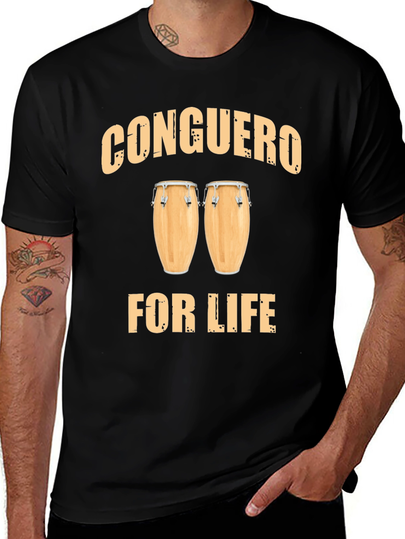 Conguero For Life T-Shirt - Music Lover Tee