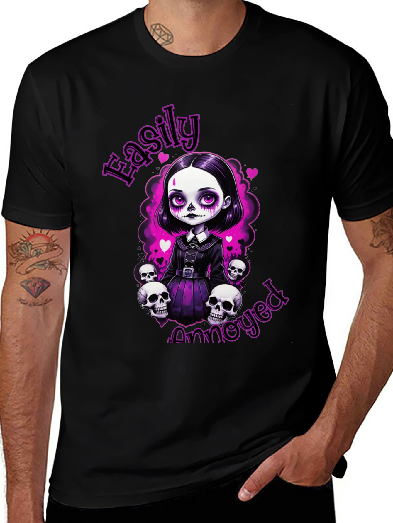 Variant 8 of Easily Annoyed Goth Girl T-Shirt