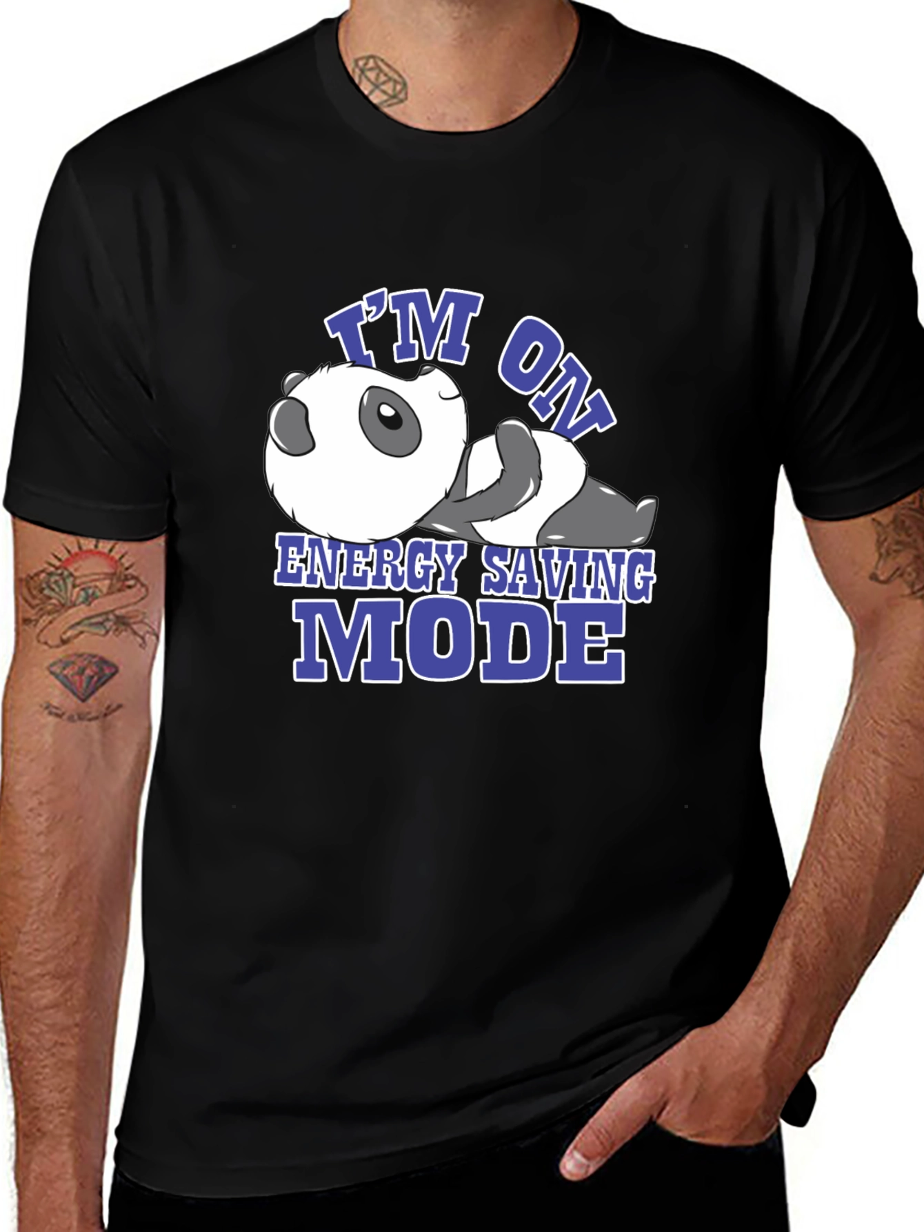 Variant 17 of Energy Saving Panda T-Shirt - Cute Lazy Mode