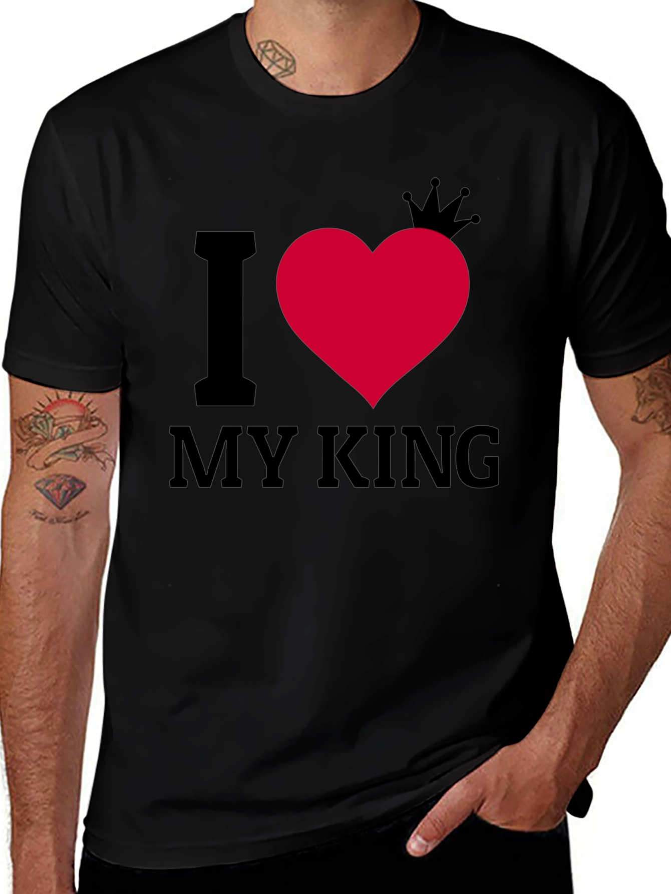 Variant 24 of I Heart My King - Novelty Graphic T-Shirt