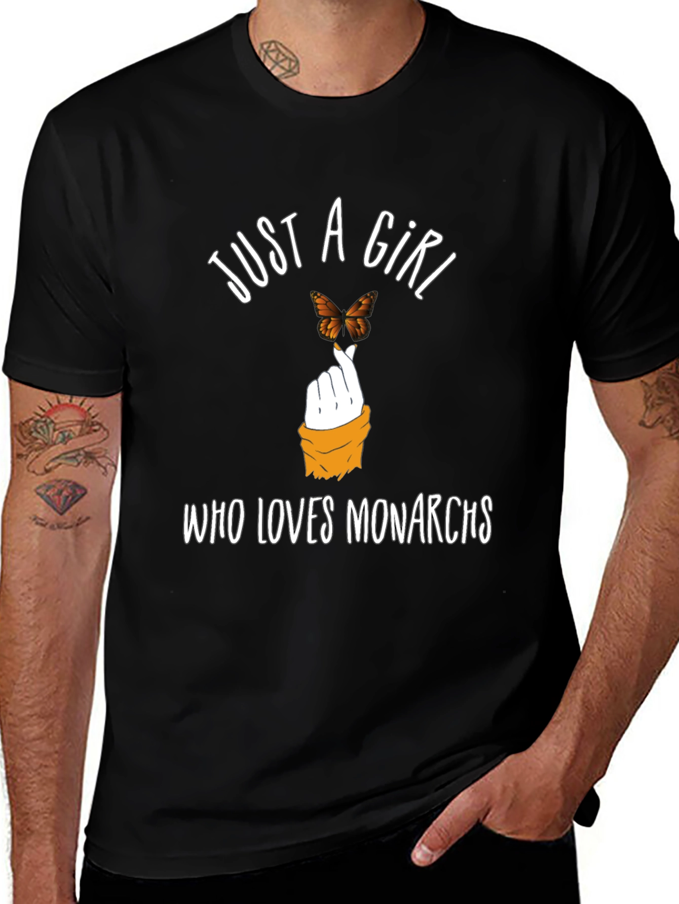 Variant 19 of Just A Girl Who Loves Monarchs Graphic Tee