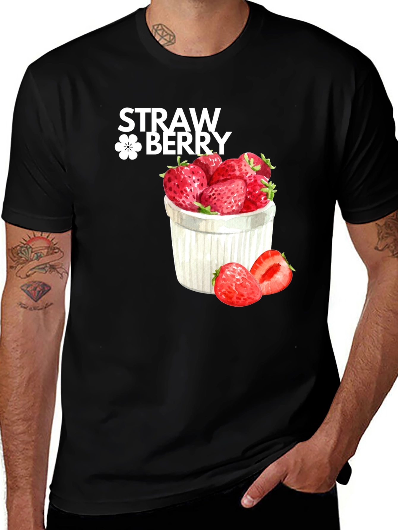 Variant 25 of Strawberry Graphic Tee - Fresh & Fun Style