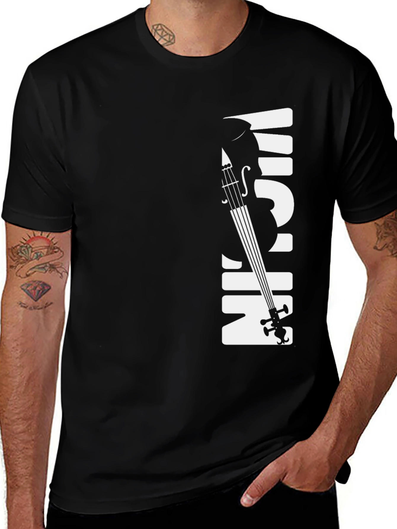 Variant 12 of Violin Graphic T-Shirt - Classic Musician Tee