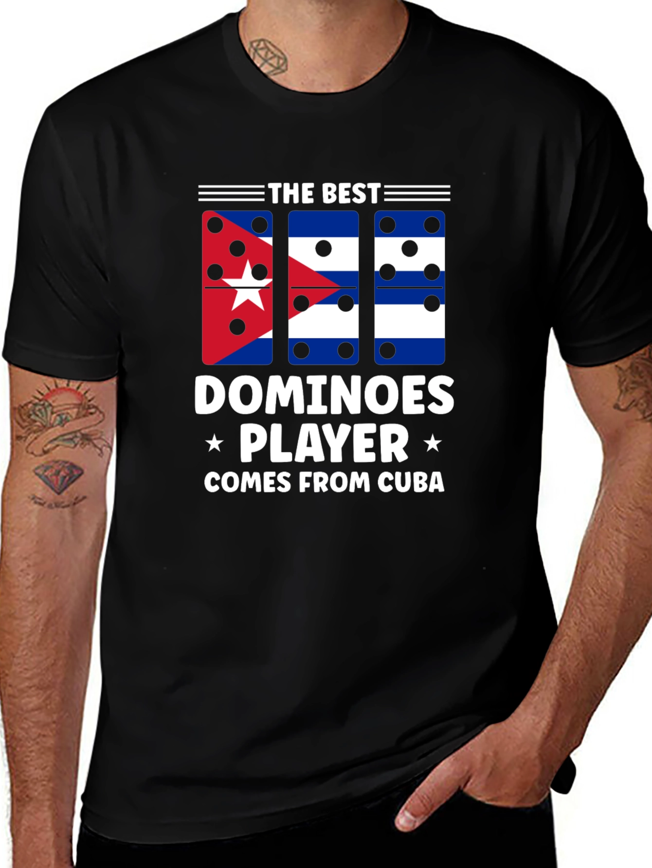 Variant 22 of The Best Dominoes Player Comes From Cuba Black T-Shirt