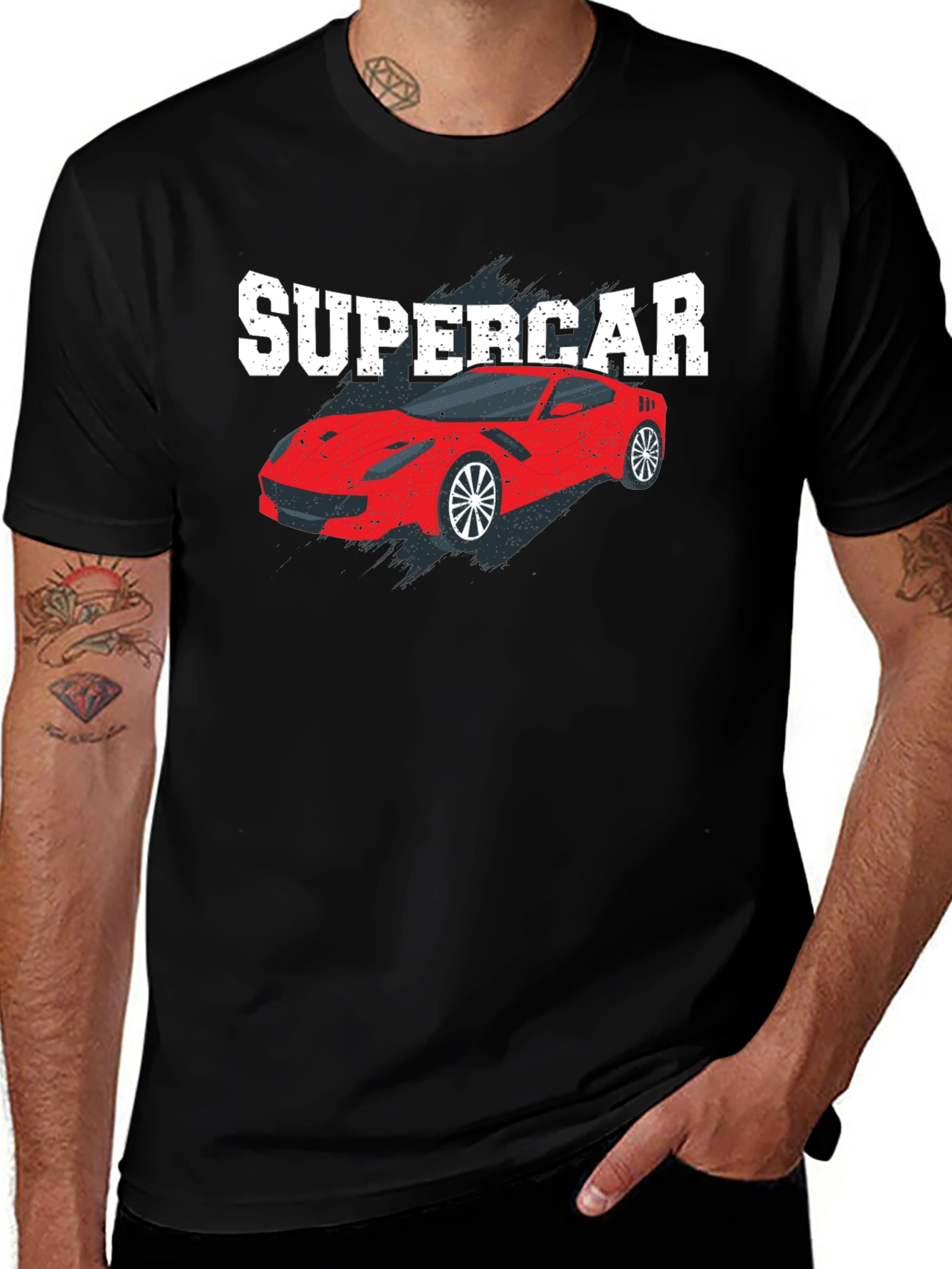 Variant 19 of Supercar Graphic T-Shirt - Black