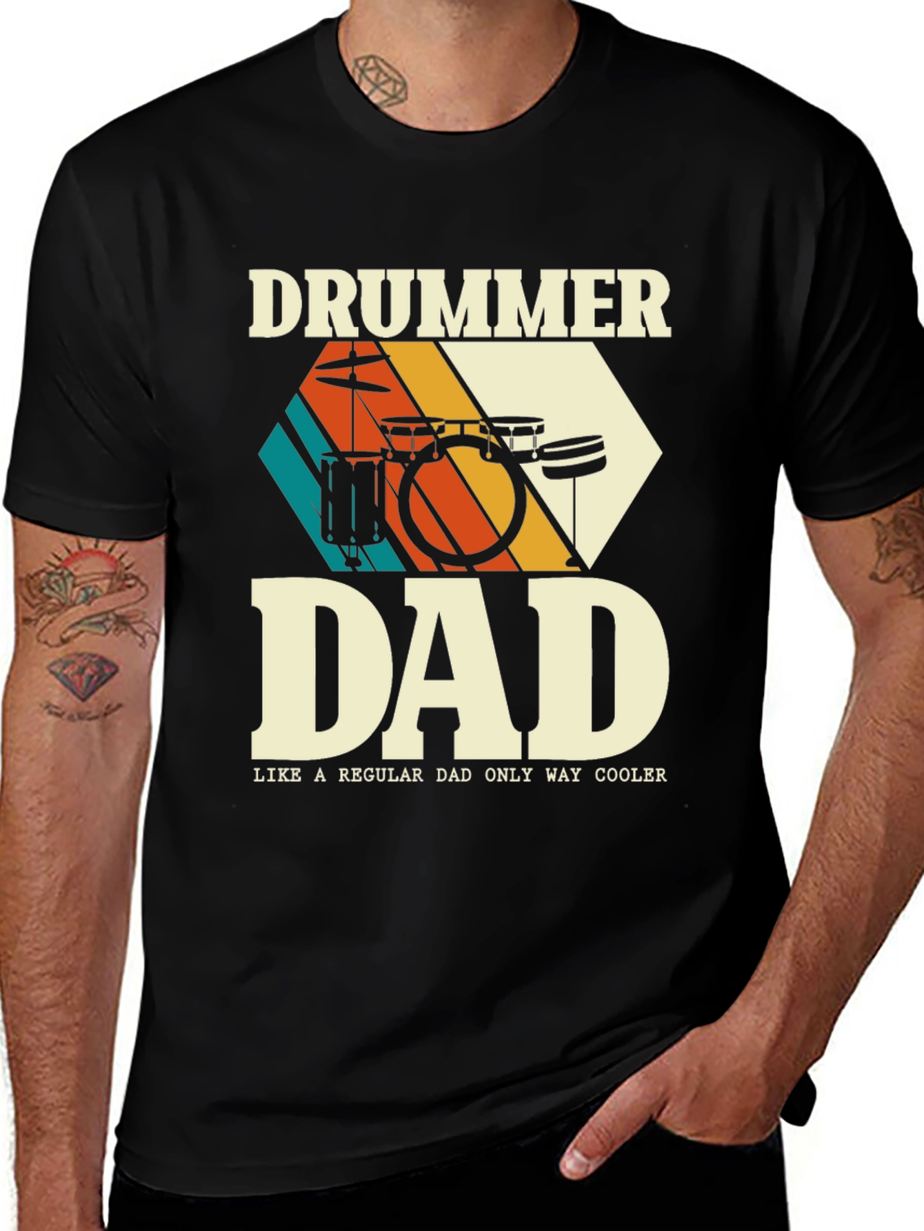 Drummer Dad Graphic T-Shirt
