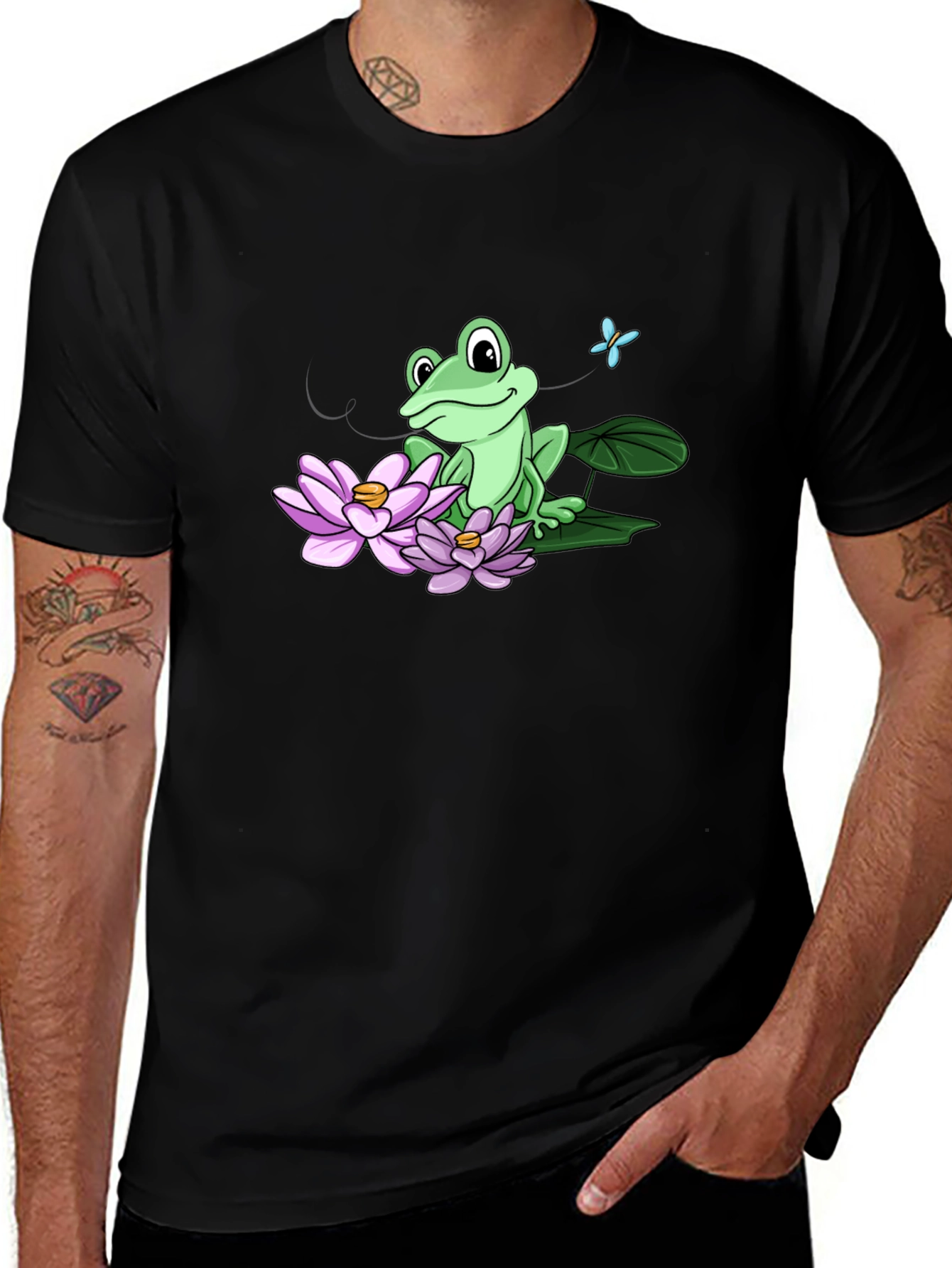 Variant 28 of Frog on Lily Pad T-Shirt - Soft Cotton Tee
