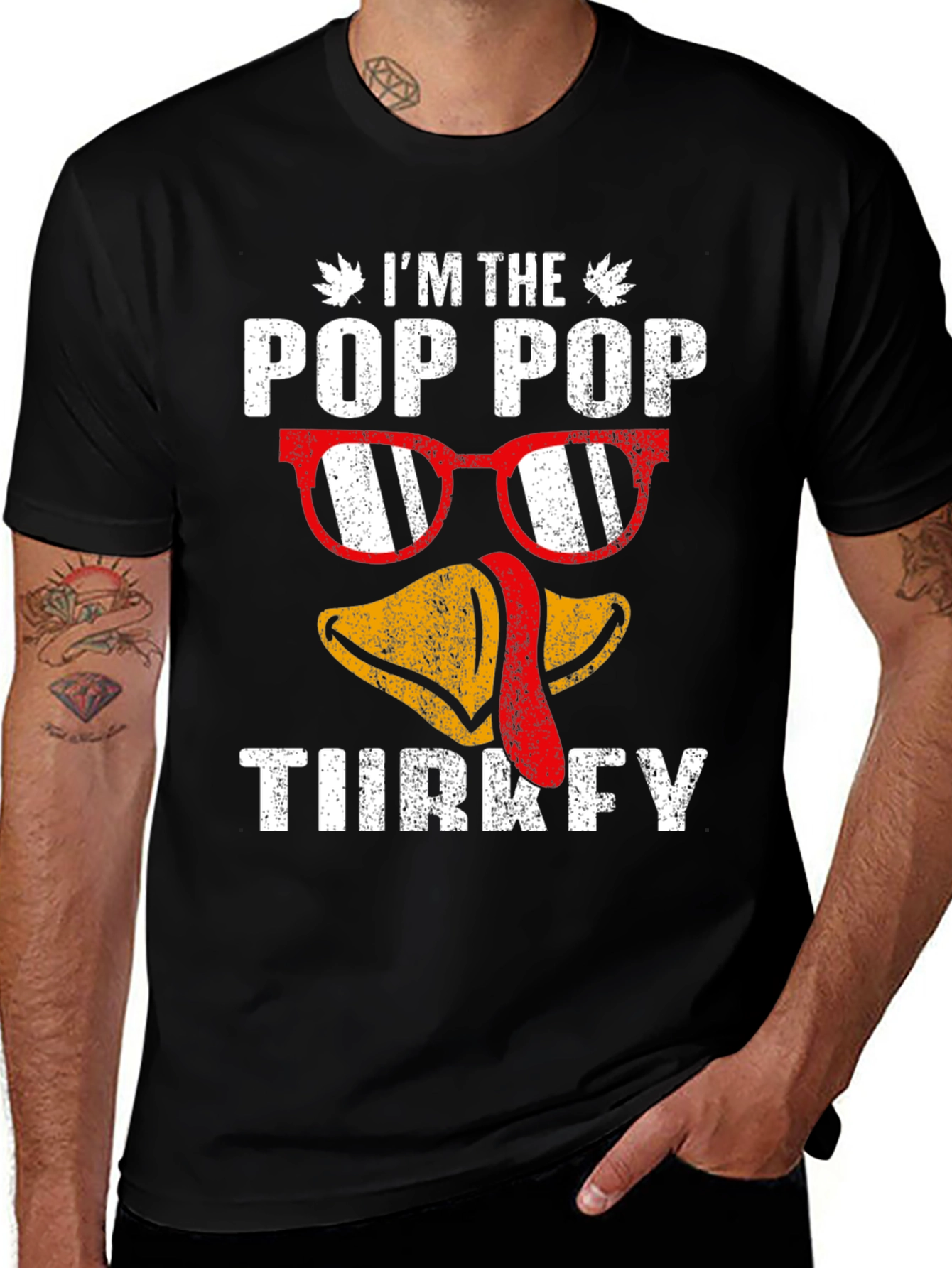 Pop Pop Turkey Thanksgiving T-Shirt