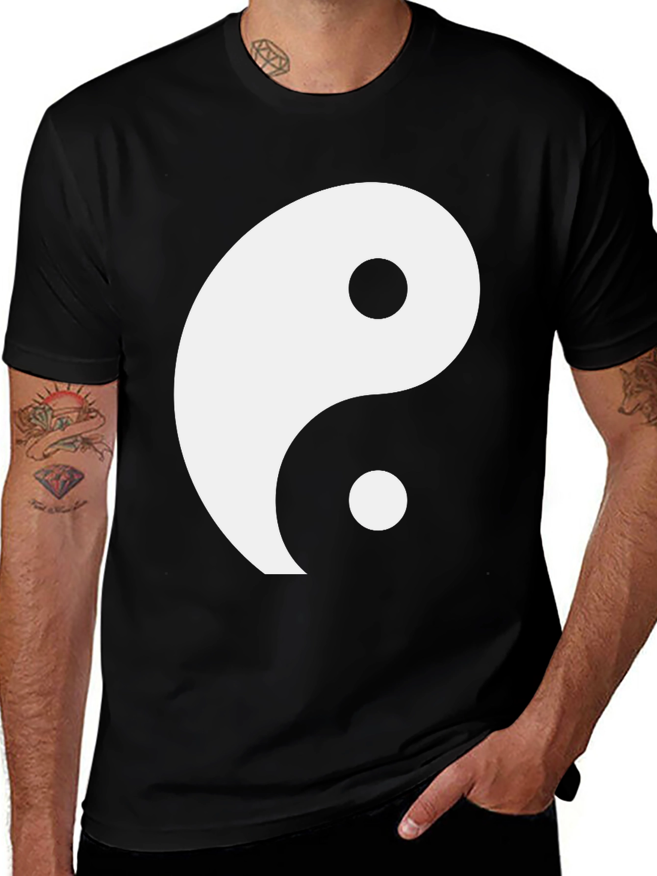 Variant 9 of Yin Yang Symbol Graphic Tee - Classic Balance