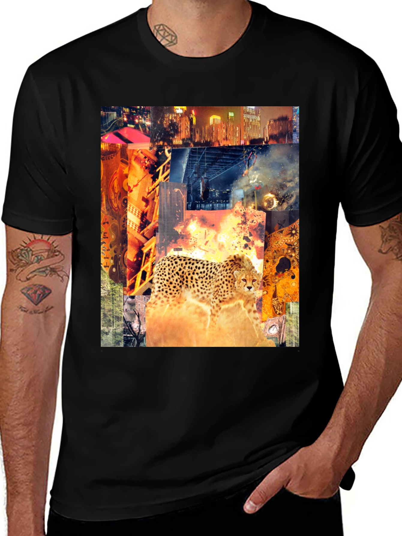 Variant 20 of Urban Cheetah Graphic Tee