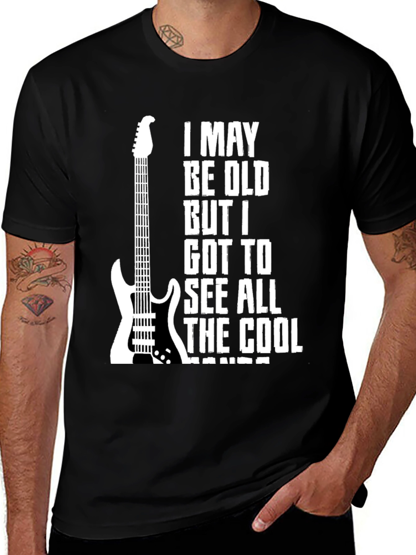 Variant 10 of Cool Bands Graphic Tee - Guitar Shirt
