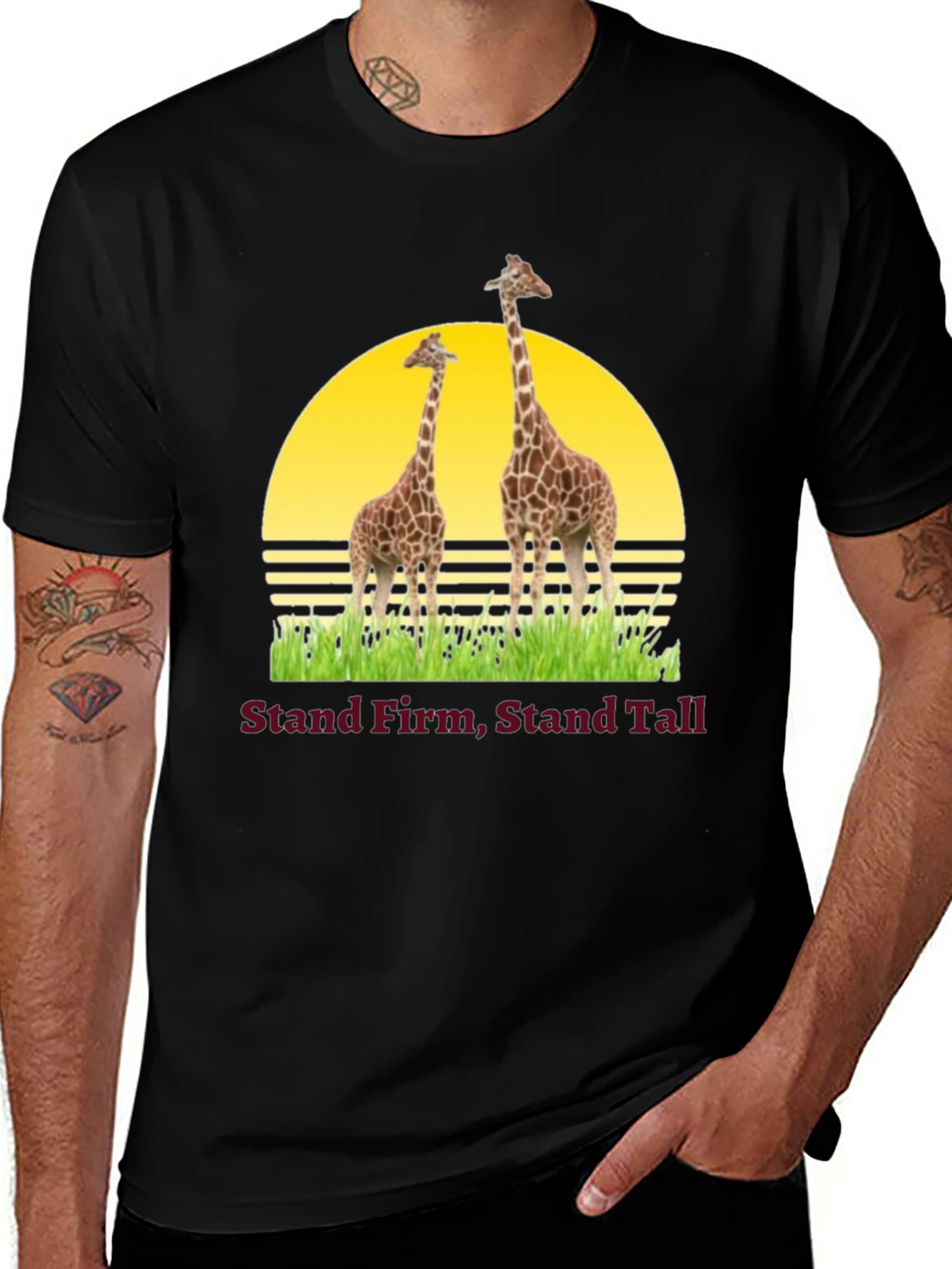 Variant 6 of Stand Firm Giraffe Tee