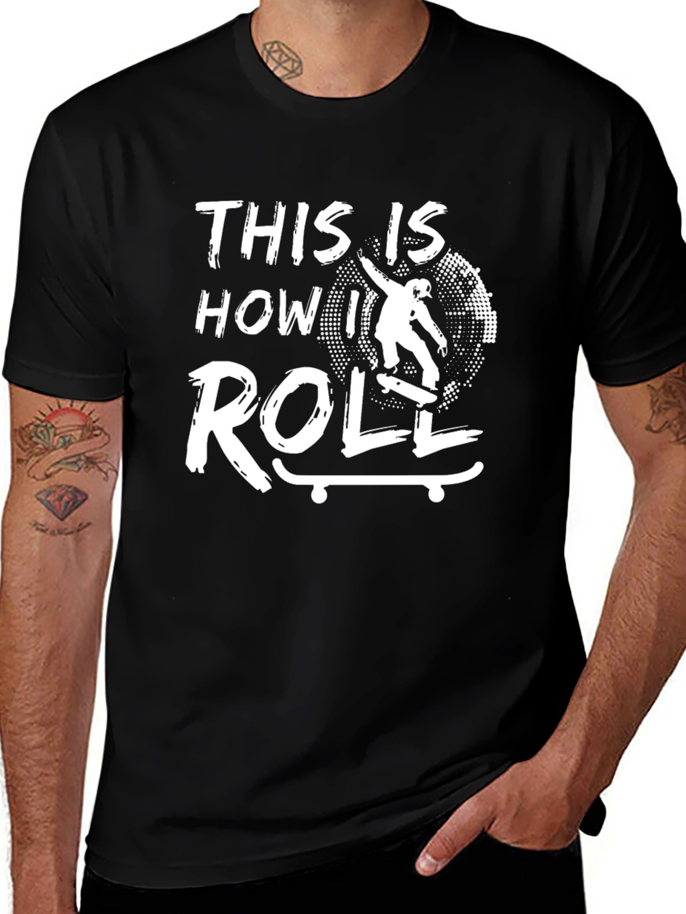 Variant 3 of This Is How I Roll Skateboarder Graphic T-Shirt