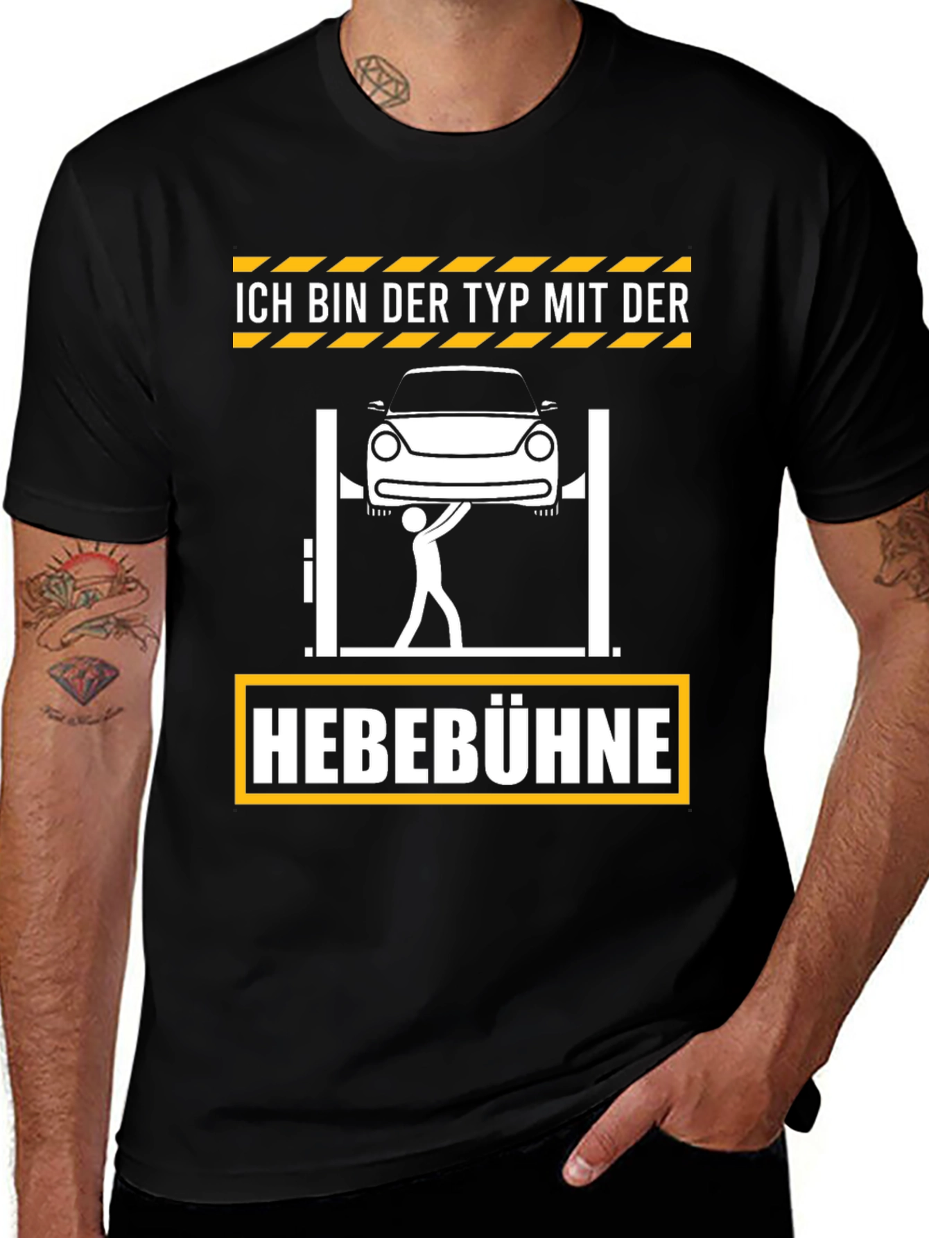 Variant 12 of Mechanic Car Lift T-Shirt - Ich Bin Der Typ Mit Der Hebebühne