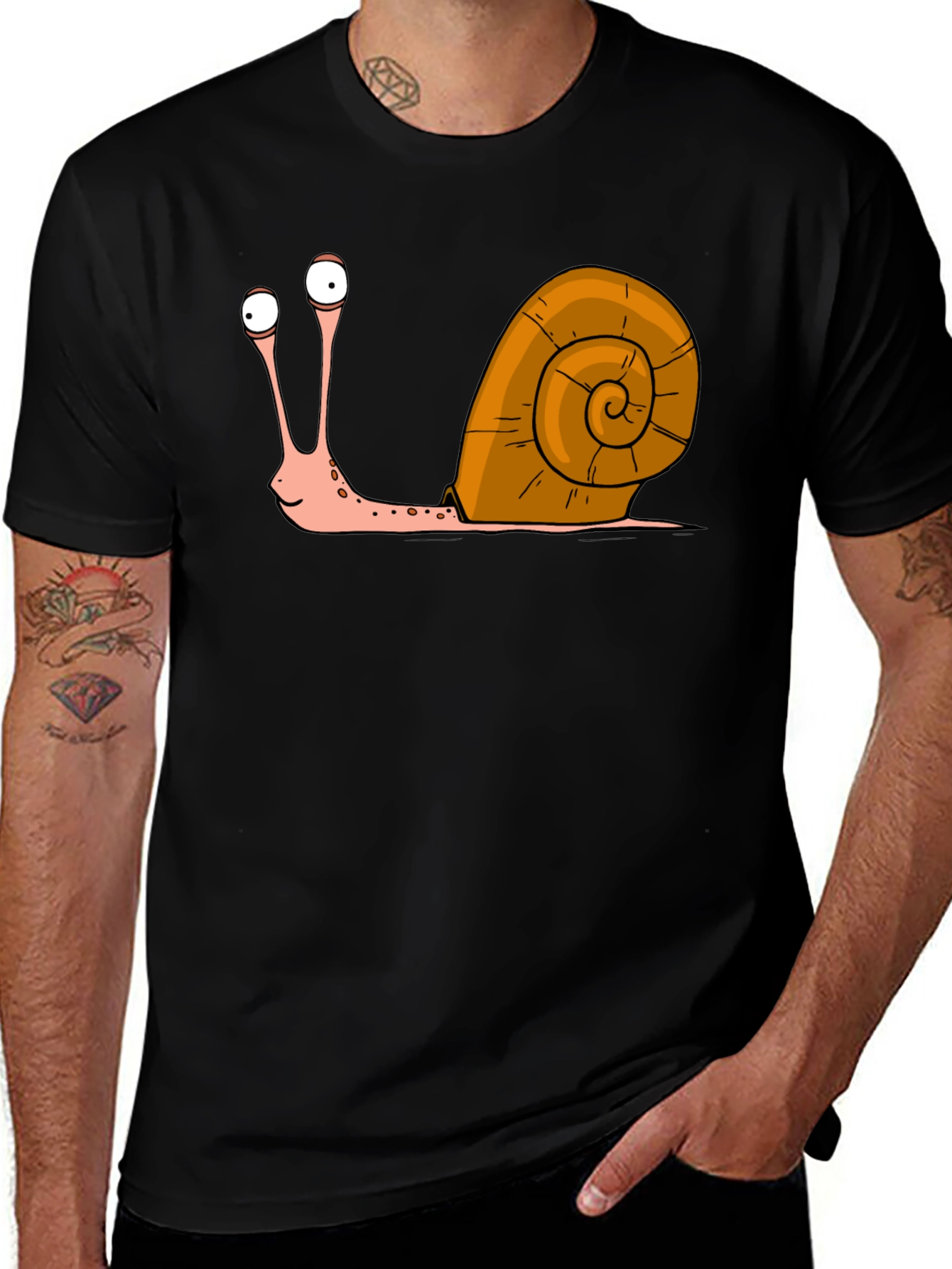 Variant 10 of Funny Snail Graphic T-Shirt - Quirky Casual Tee