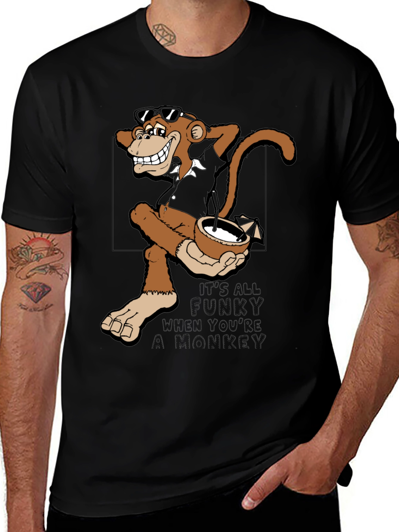 Funky Monkey Graphic T-Shirt - Casual Style