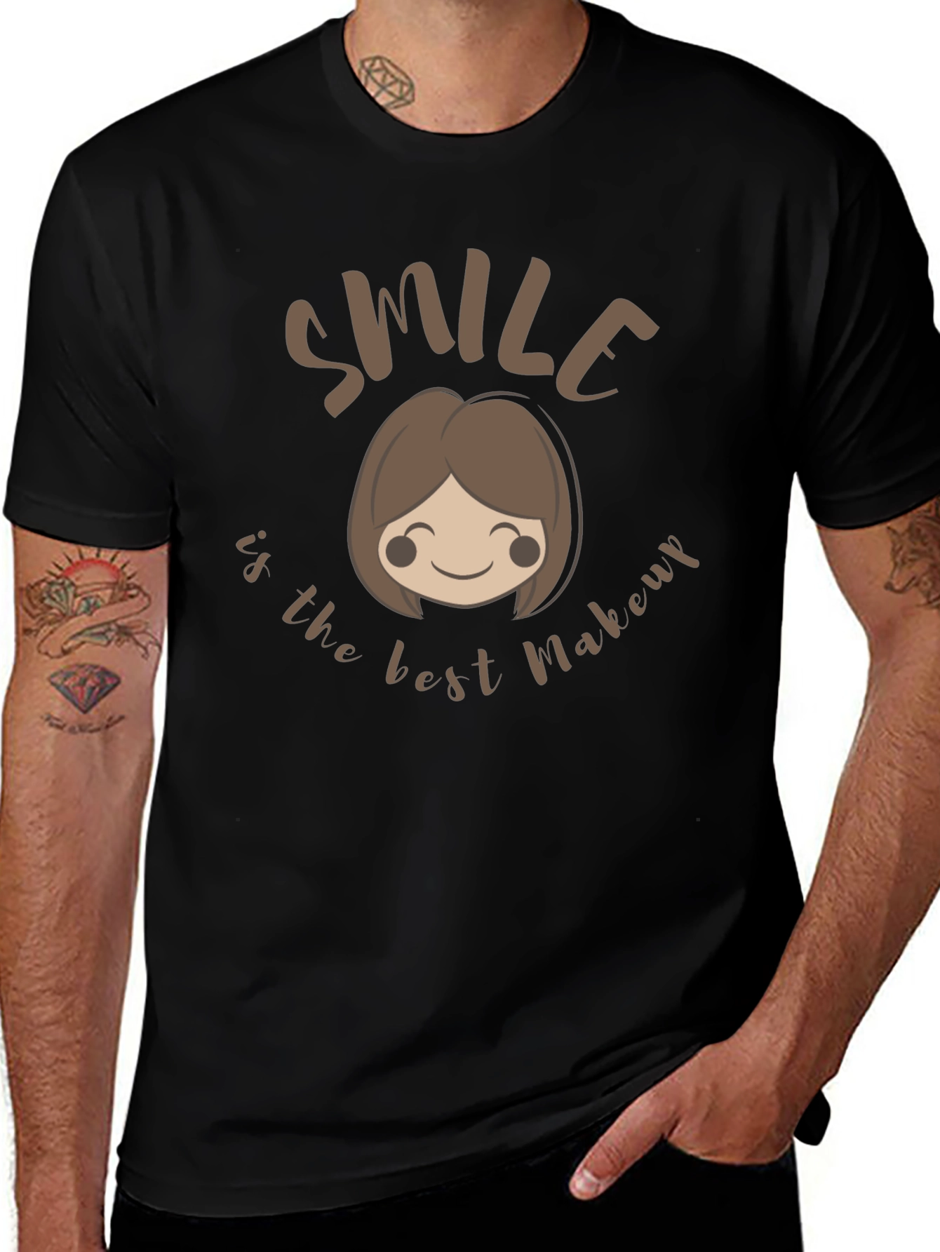 Black Smile is the Best Makeup Black T-Shirt main image