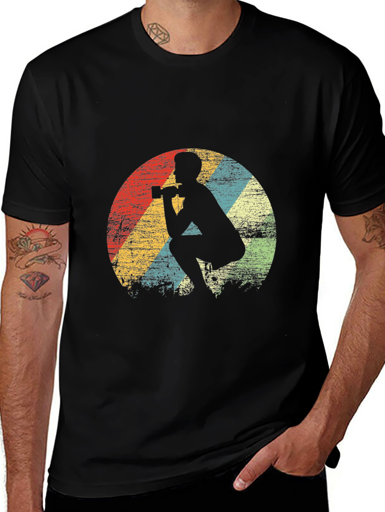 Variant 12 of Retro Gym T-Shirt - Vintage Weightlifting Design