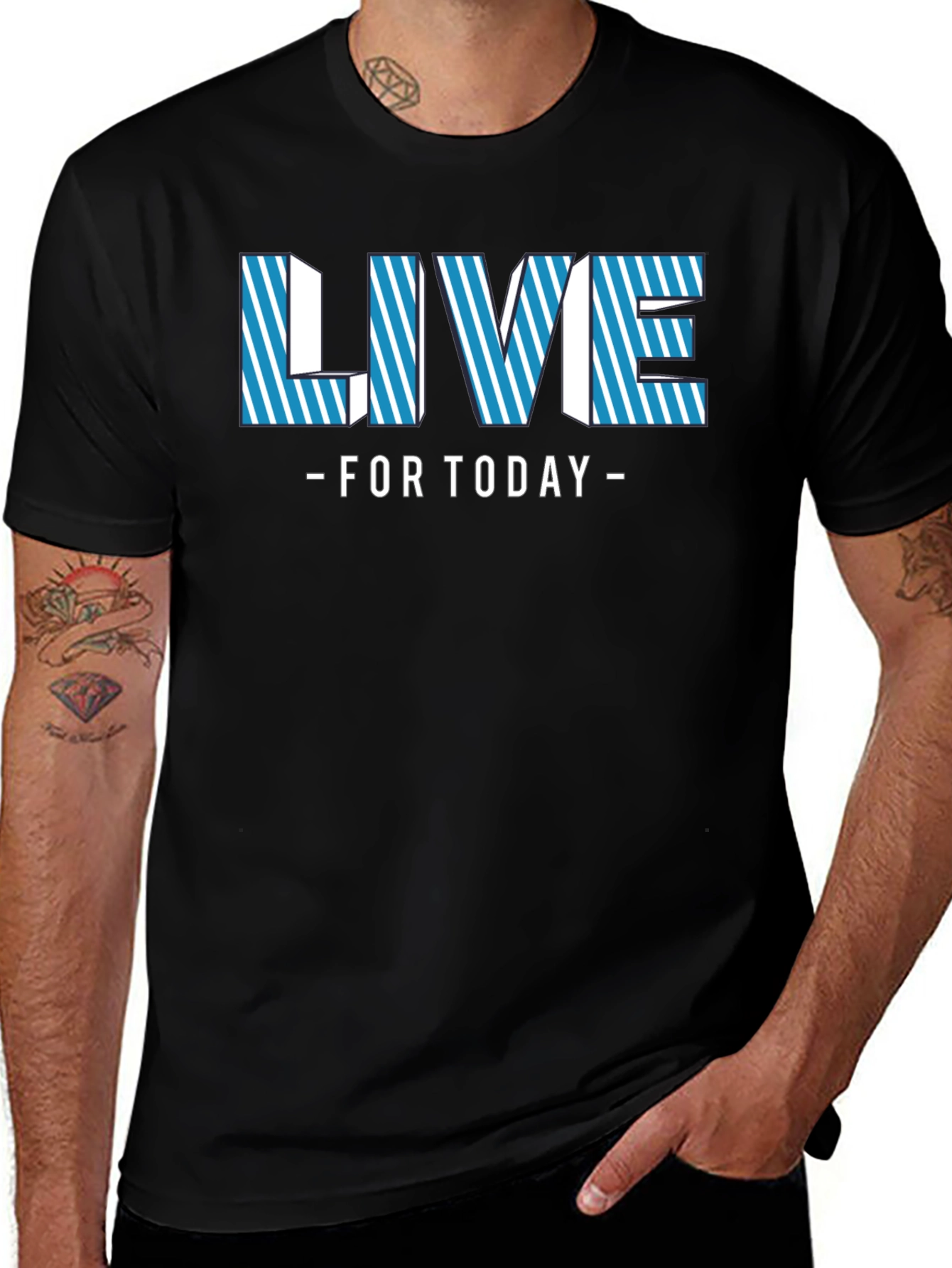 Variant 26 of Live For Today Black Graphic Tee