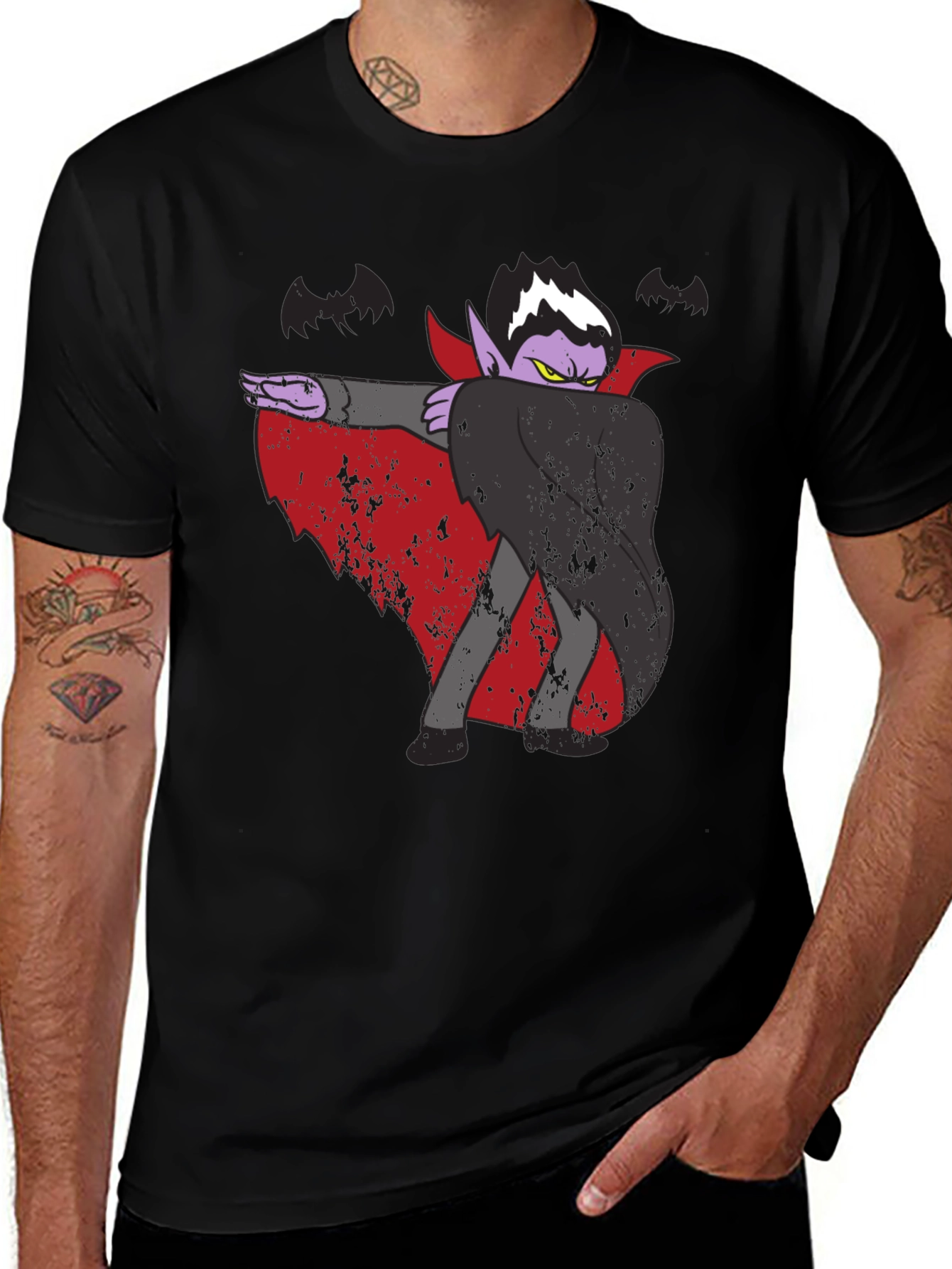 Variant 25 of Dabbing Vampire Graphic Tee - Halloween Style