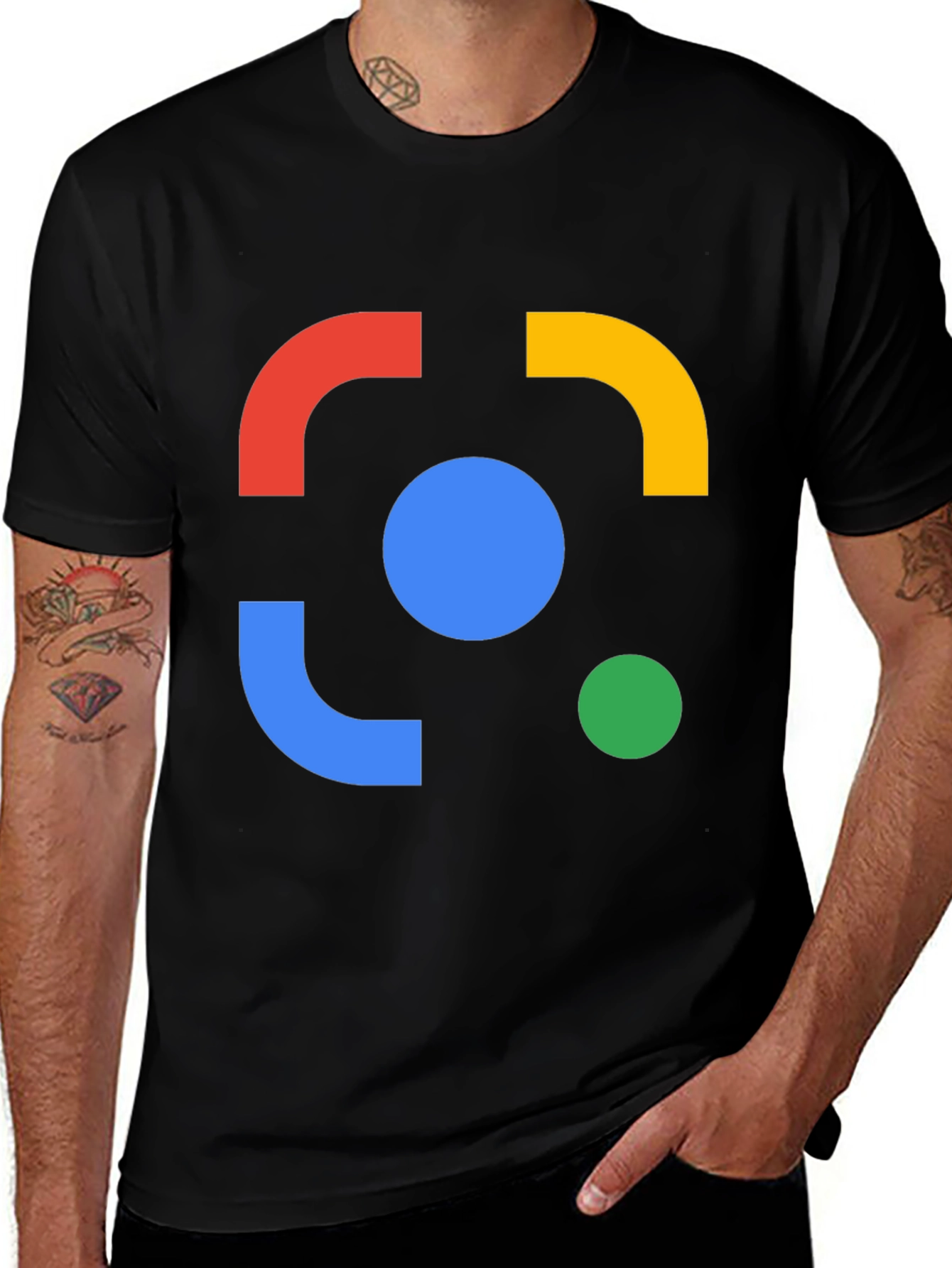 Variant 6 of Abstract Design Black Cotton Tee