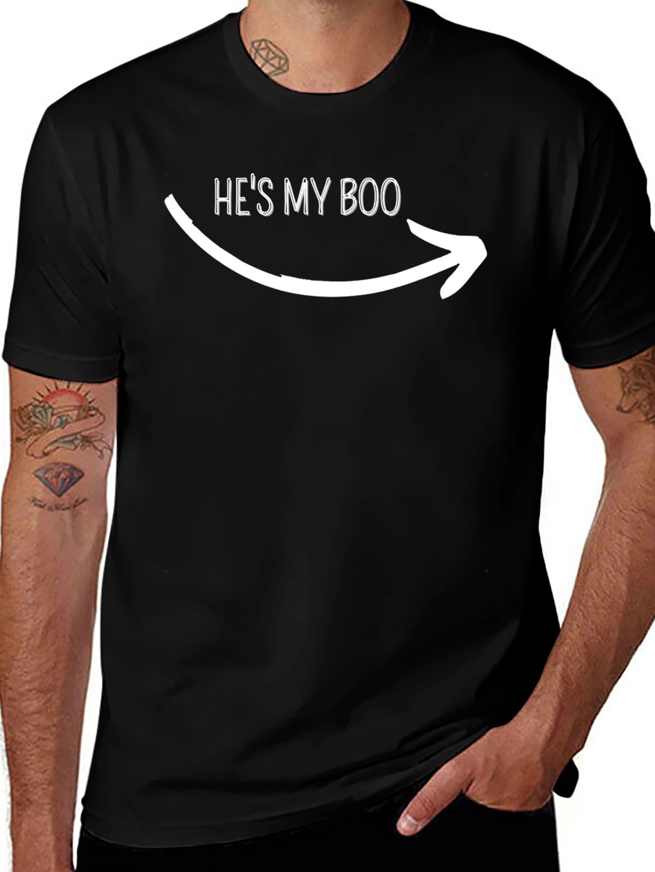 Variant 23 of He's My Boo T-Shirt - Couples Halloween Tee