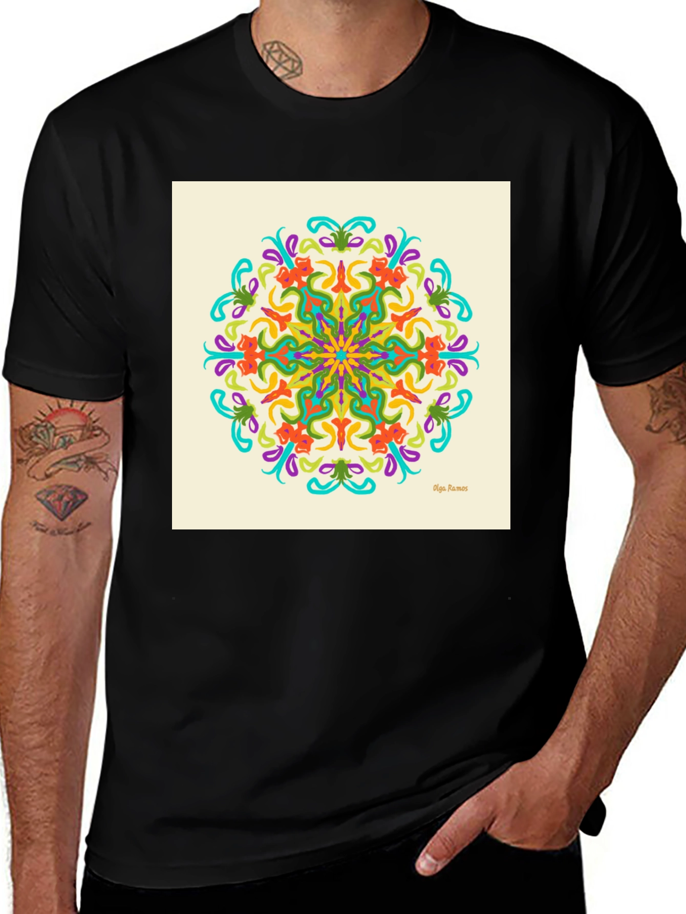 Variant 10 of Vibrant Mandala Graphic T-Shirt