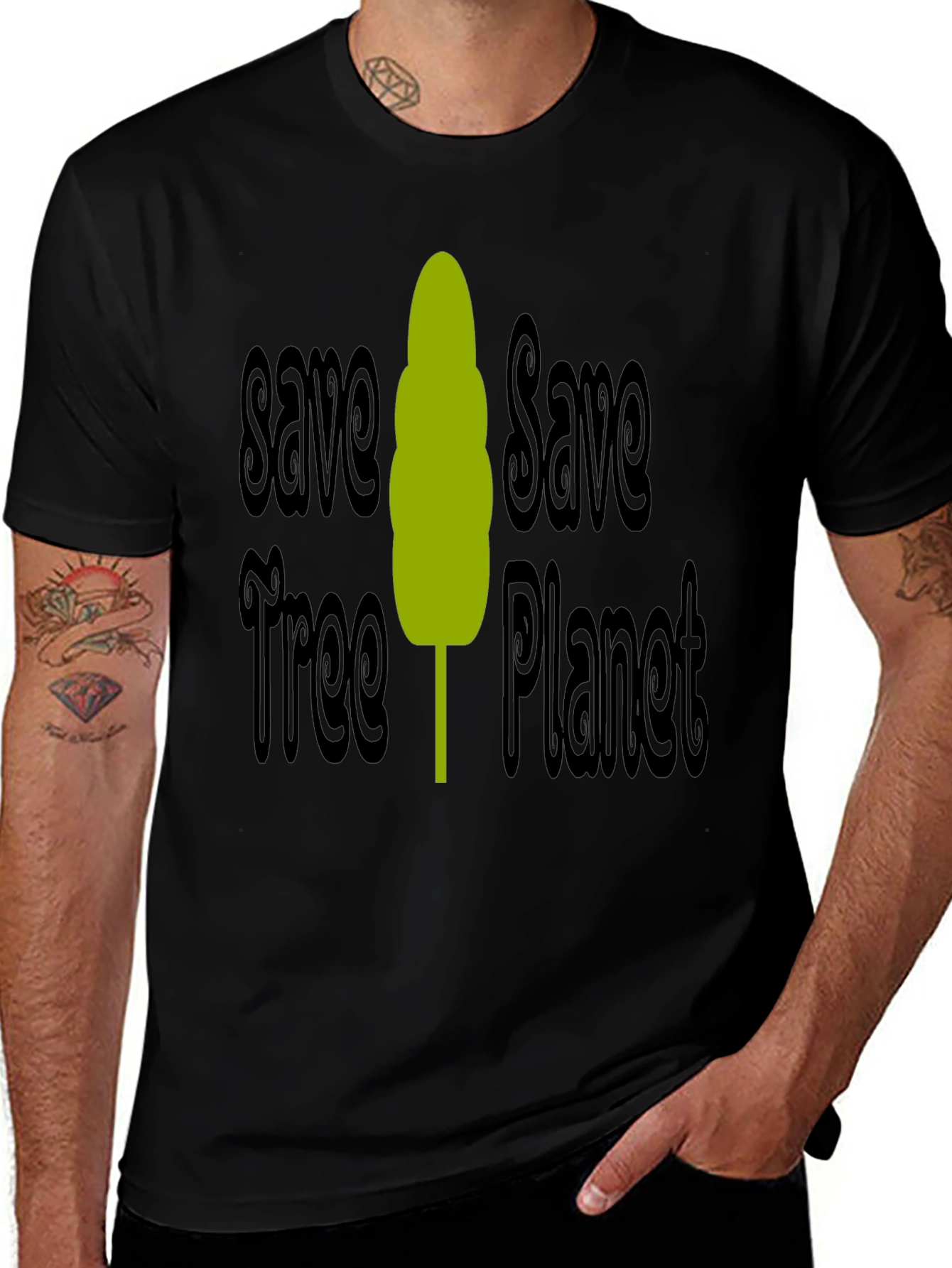 Variant 18 of Save Tree Planet Graphic Tee