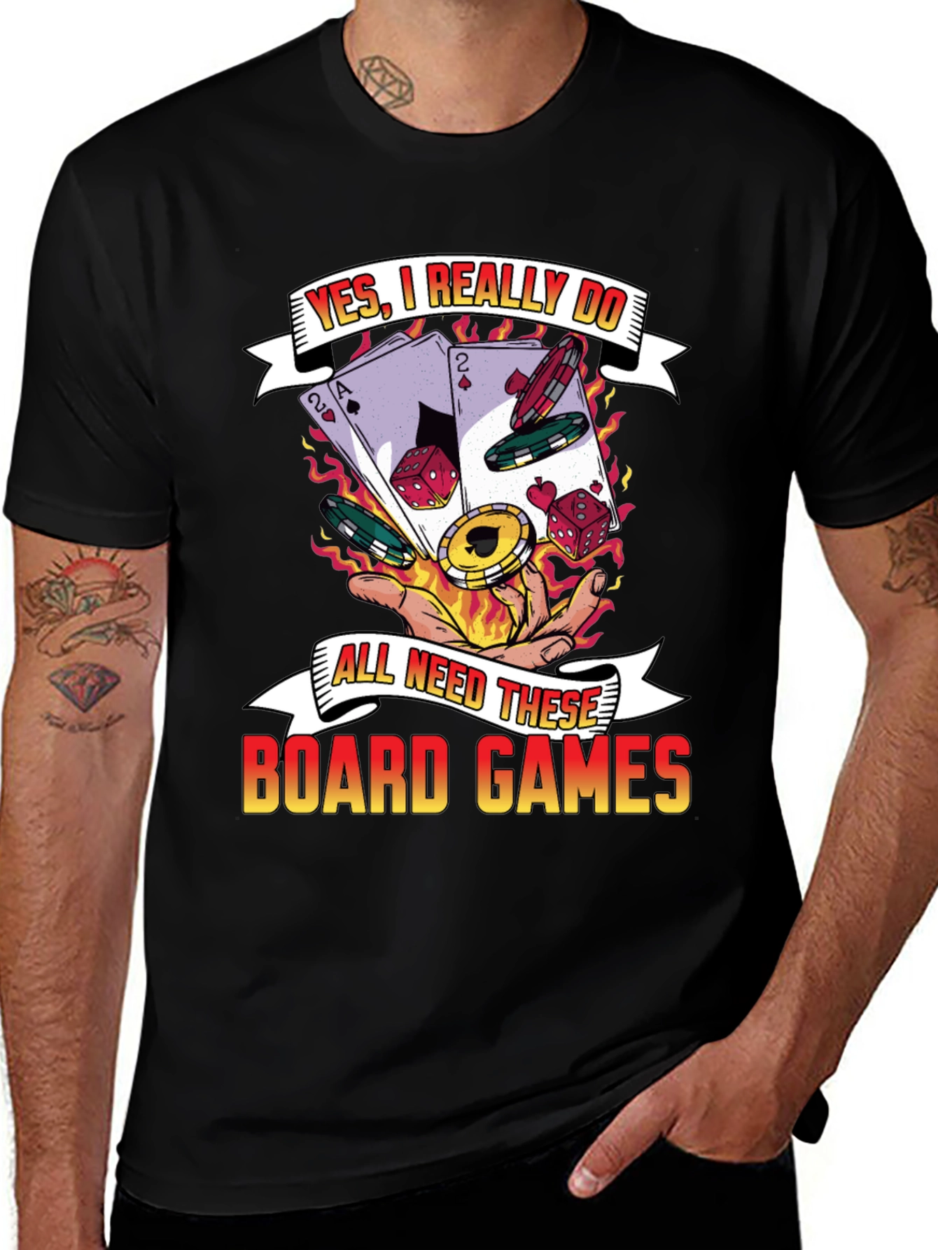 Black Board Game Lover T-Shirt - Yes, I Really Do Need These main image