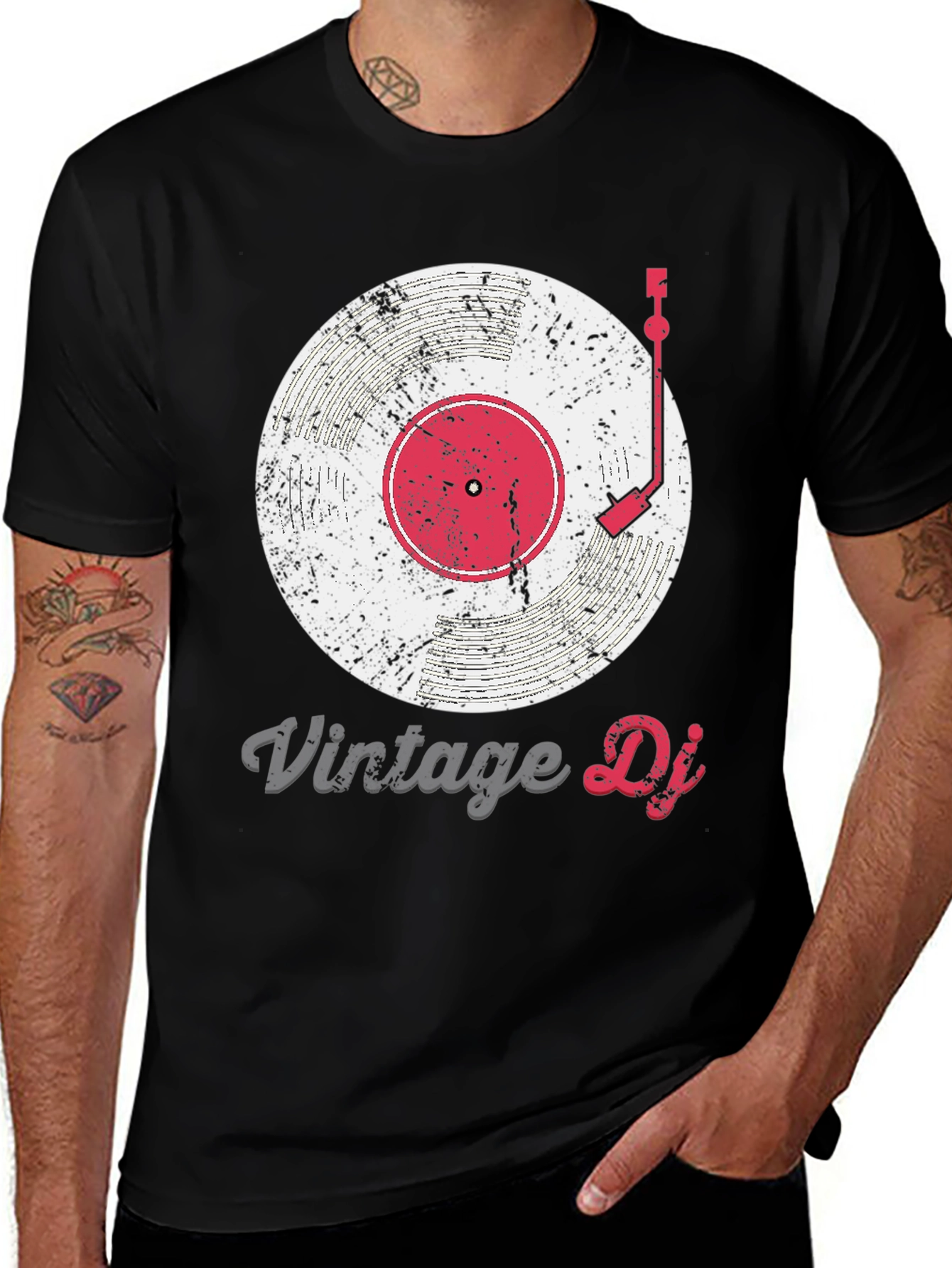 Variant 11 of Vintage DJ Record Graphic T-Shirt